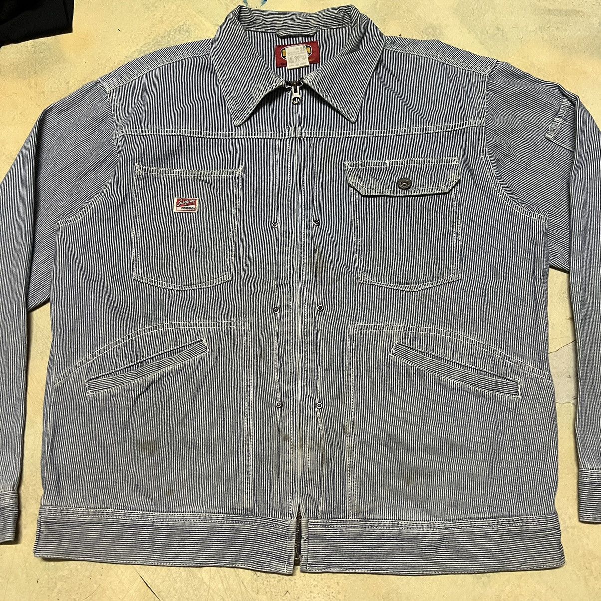 Japanese Brand Vintage Dogman Hickory Work Wear Jacket Distressed Size US L / EU 52-54 / 3 - 3 Thumbnail