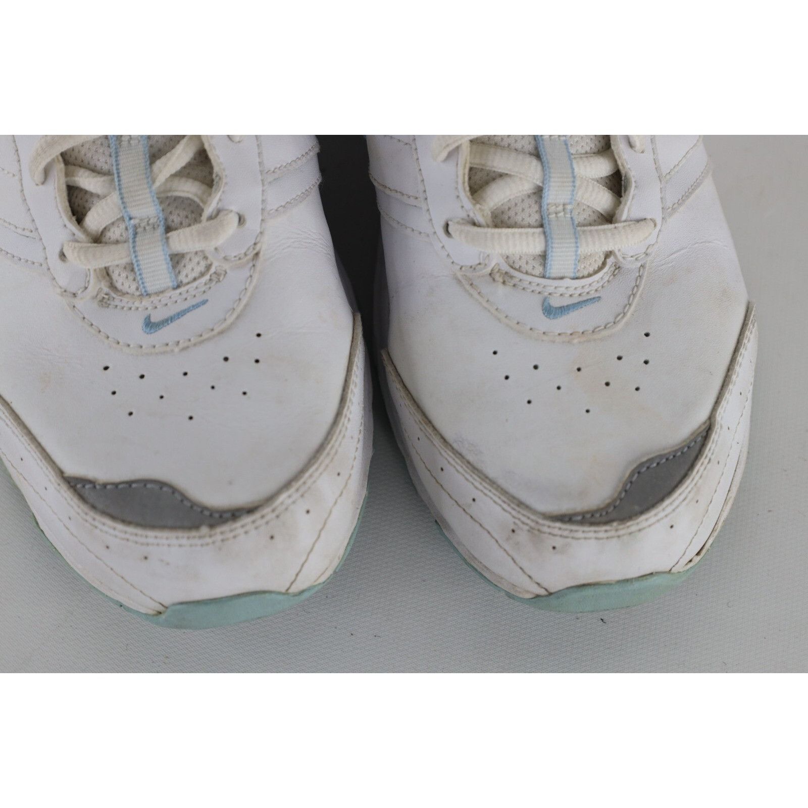 Nike Vintage Y2K Nike Distressed Leather Mini Swoosh Shoes Size US 8 / IT 38 - 3 Thumbnail
