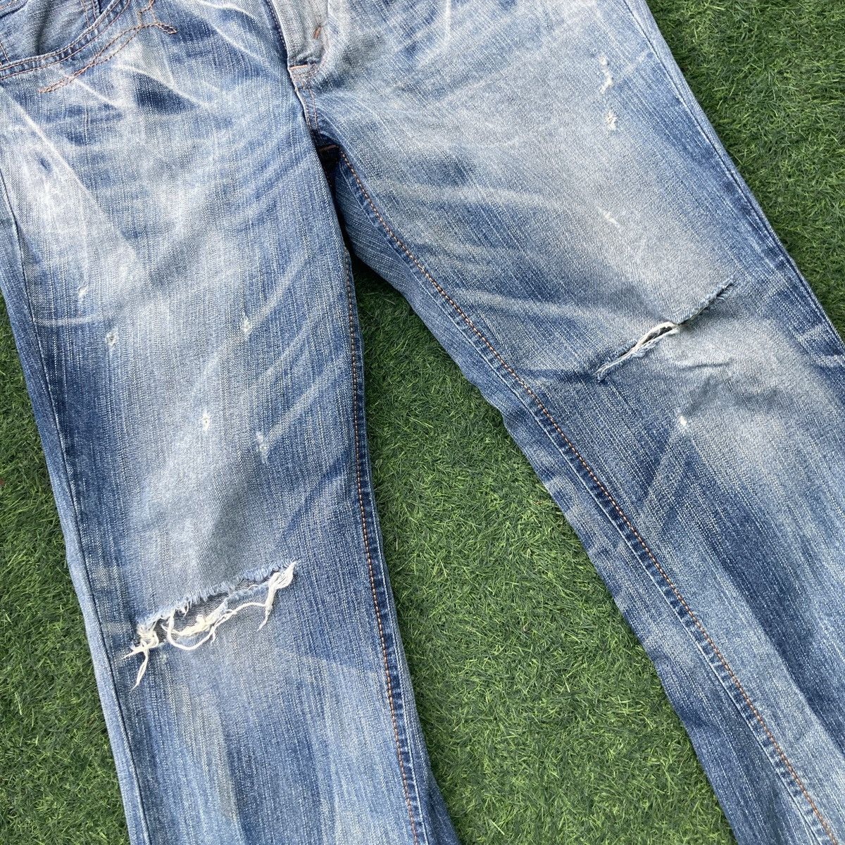 Edwin EDWIN XV FLARED RIPPED JEANS Size US 34 / EU 50 - 4 Thumbnail
