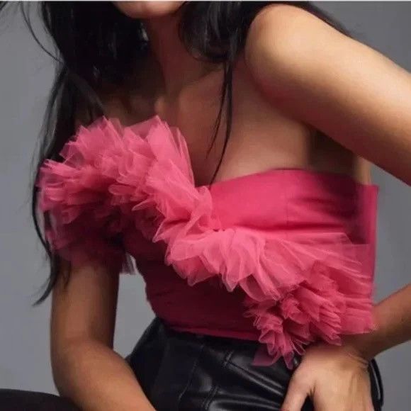 Anthropologie × Designer Ranna Gil Anthropologie strapless tulle top Size S / US 4 / IT 40 - 1 Thumbnail