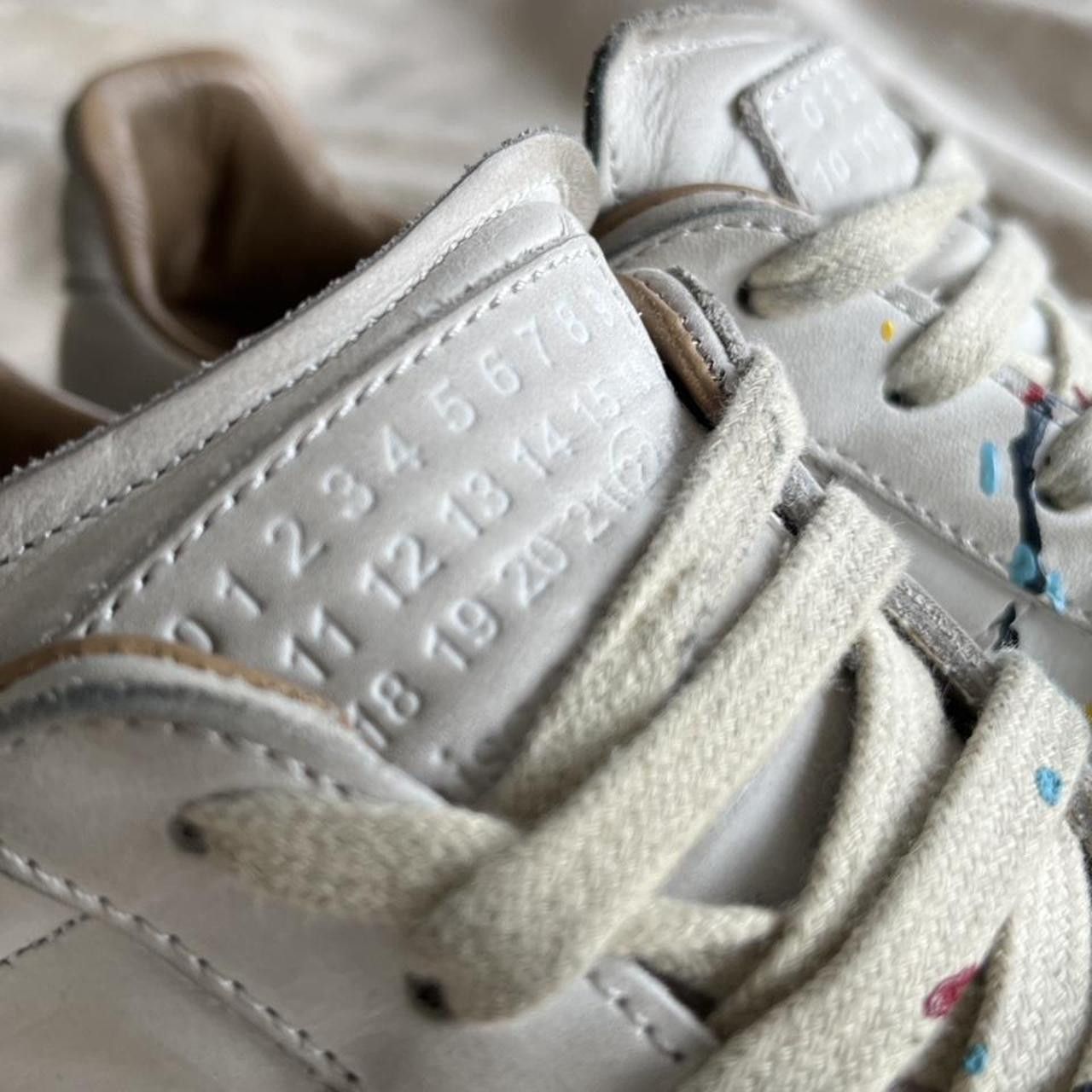 Maison Margiela Maison Margiela Paint Splatter GAT Sneakers White EU 39 Size US 6.5 / EU 39-40 - 3 Thumbnail