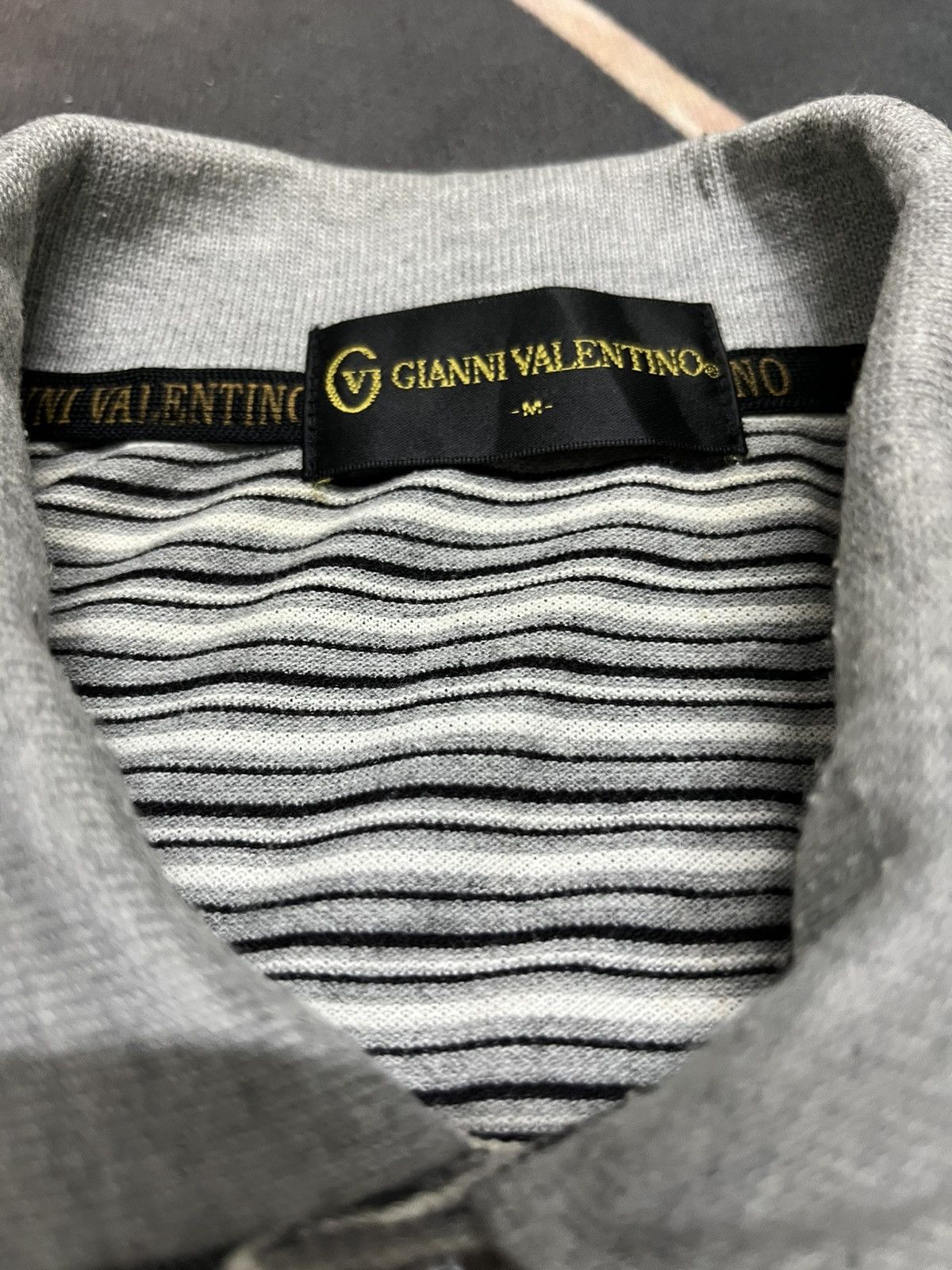 Gianni Valentino 💥Gianni Valentino Vintage 90s Striped Polo Longsleeves Size US M / EU 48-50 / 2 - 8 Thumbnail