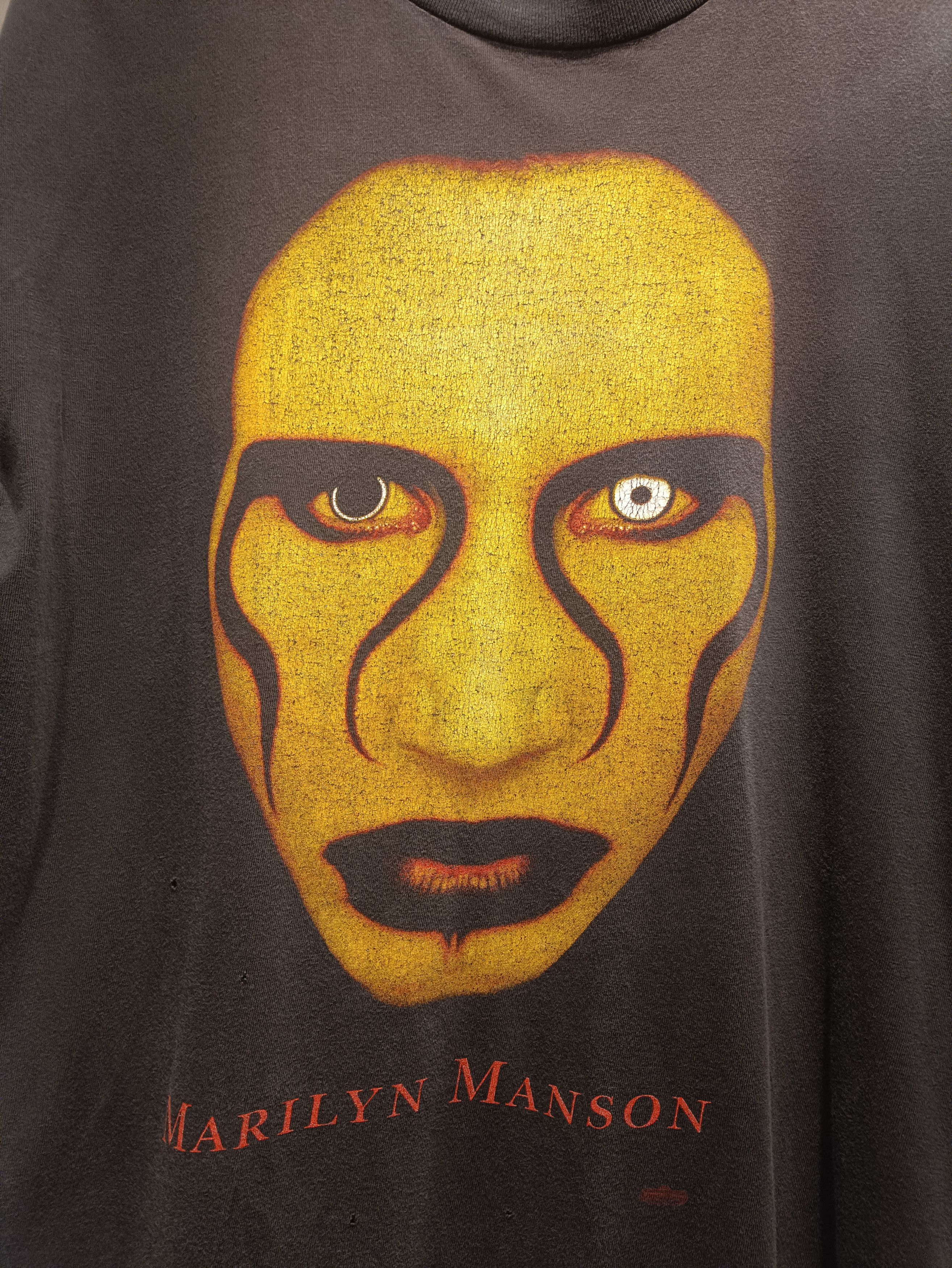 Band Tees × Vintage vintage 90s marilyn manson Size US L / EU 52-54 / 3 - 2 Thumbnail