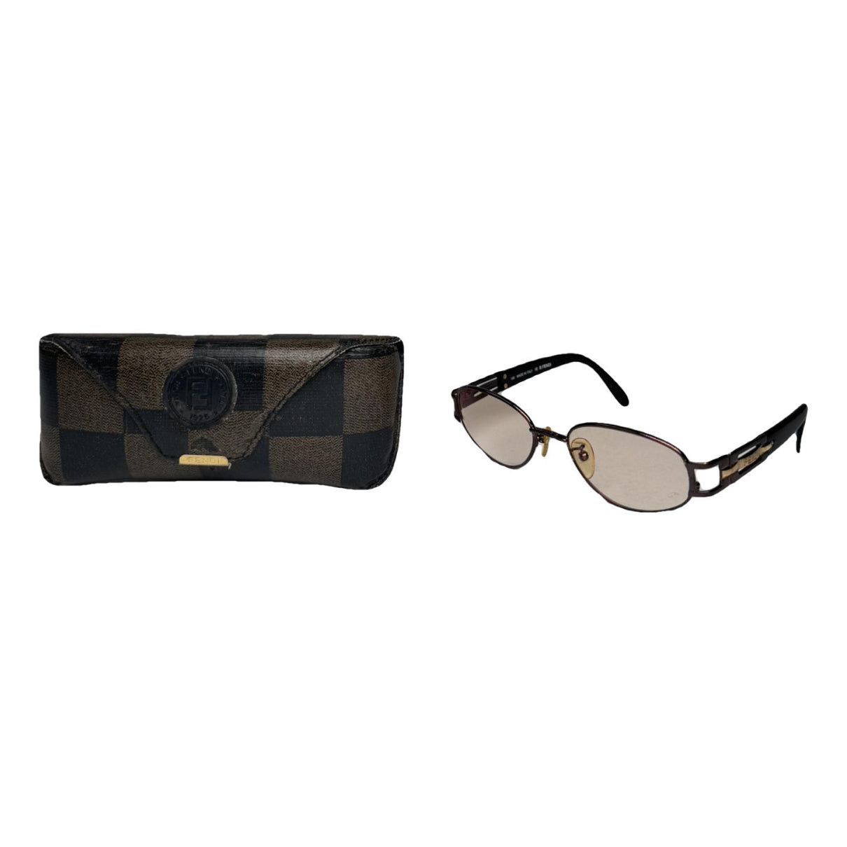Fendi Brown Metal Sunglasses Size ONE SIZE - 1 Thumbnail
