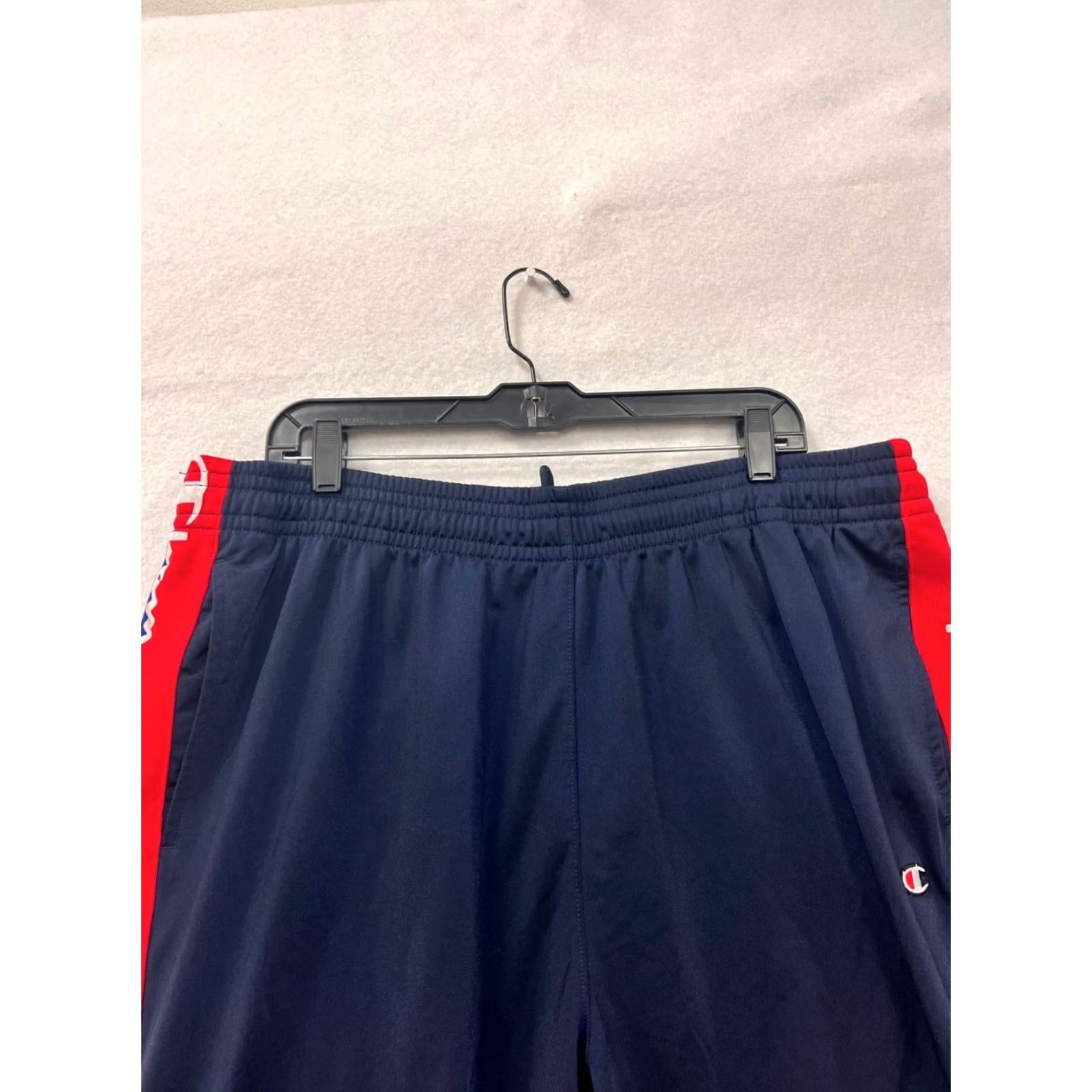 Champion Champion Track Pants Men 3XL Navy Side Logo Taping Activewear Polyester Ribbed Cuffs Size US 39 - 5 Thumbnail
