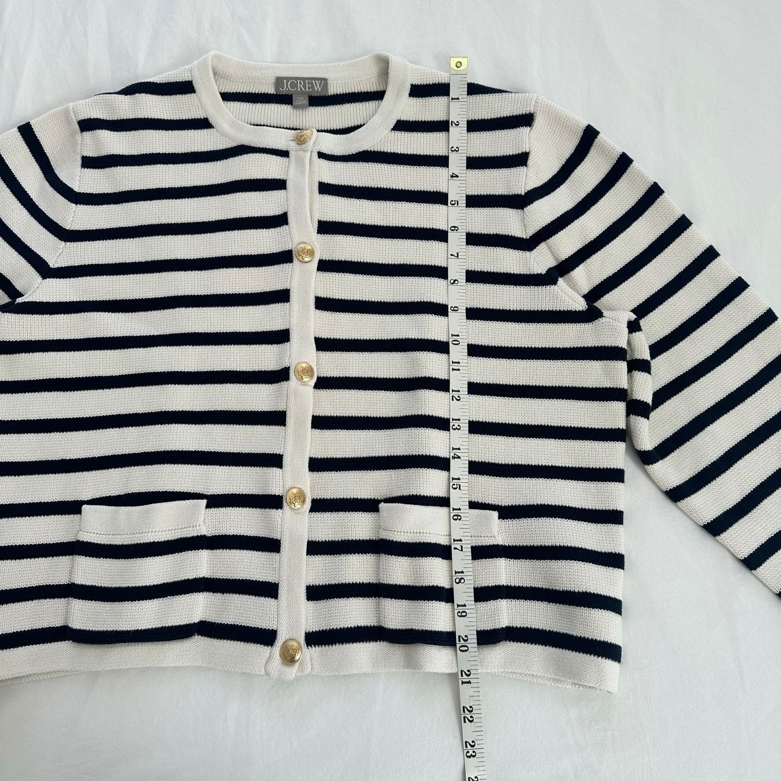 J.Crew J.Crew Relaxed Emilie Lady Jacket In Stripe 100% Cotton XXL Size XXL / US 16-18 / IT 52-54 - 8 Thumbnail