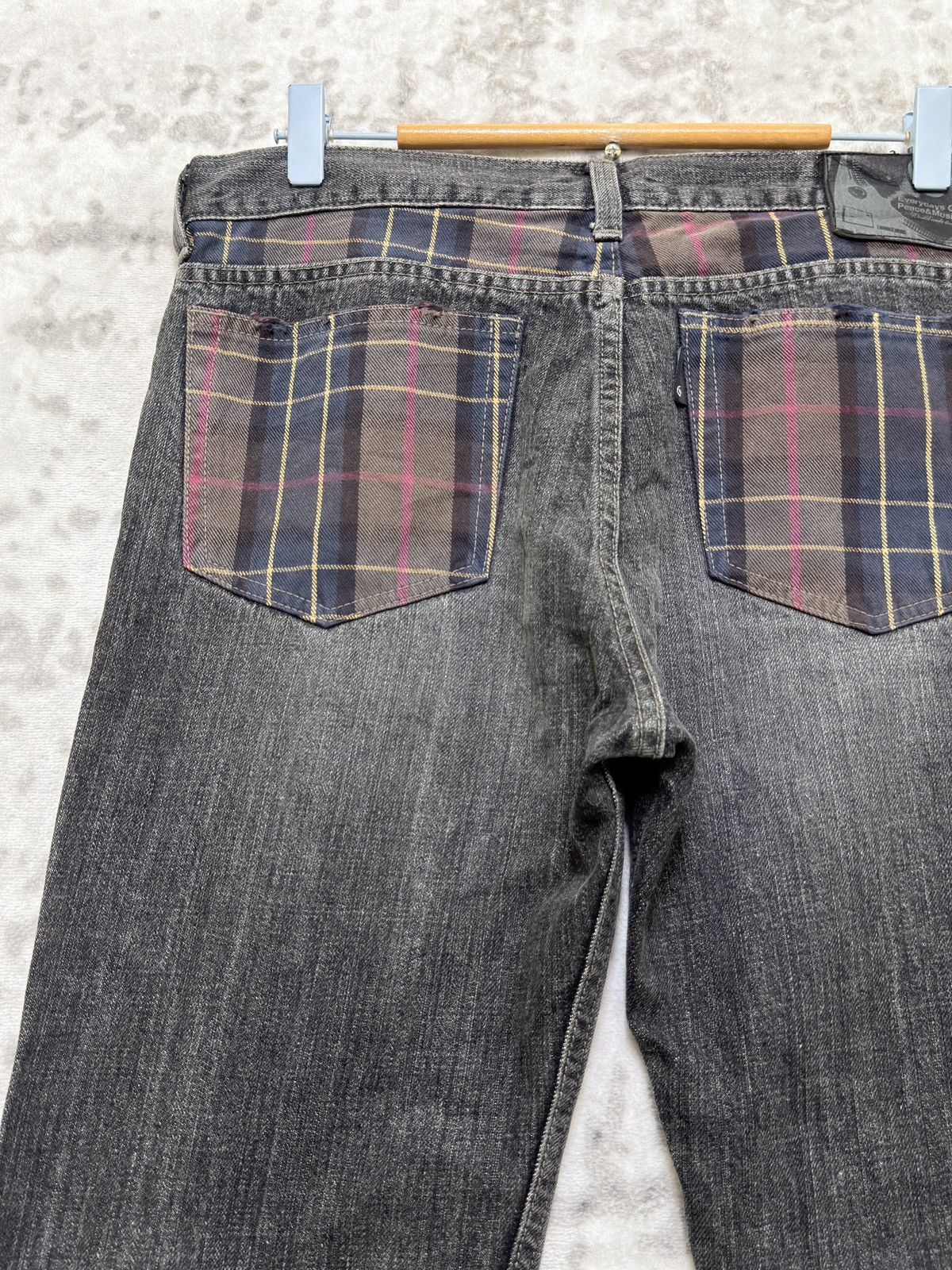Japanese Brand Vintage WWL EVERYDAY Tartan Checked Zipper Ankle Denim Pant Size US 31 - 10 Thumbnail
