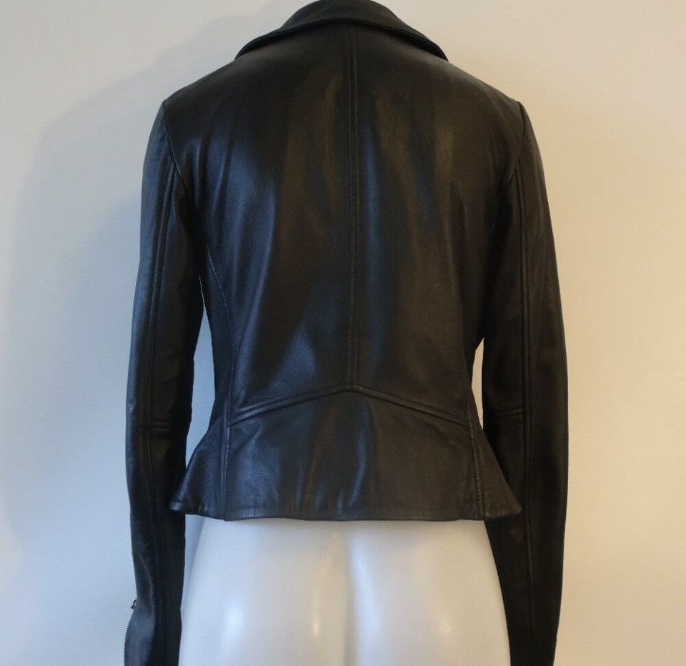 Karen Millen Karen Millen Black Lamb Leather Moto Biker Jacket sz.8 Size M / US 6-8 / IT 42-44 - 6 Thumbnail