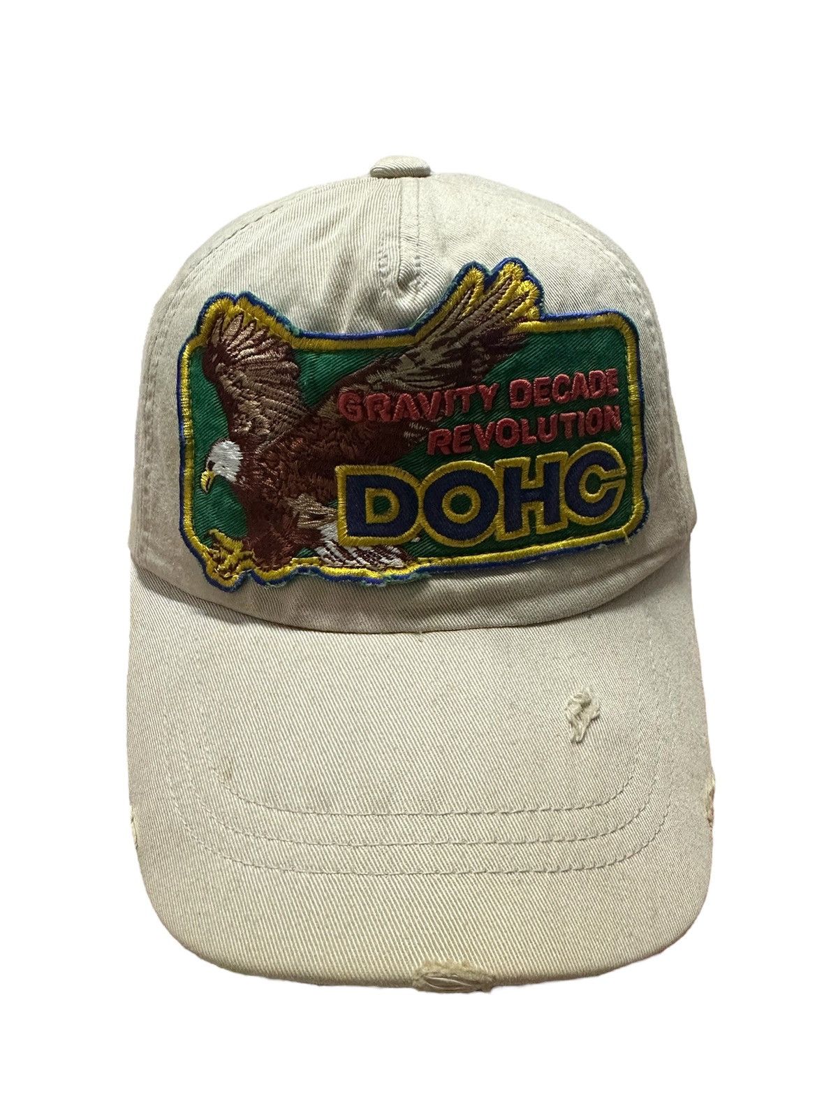 Japanese Brand DOHC Distressed Hat with Eagles Patches Size ONE SIZE - 1 Thumbnail