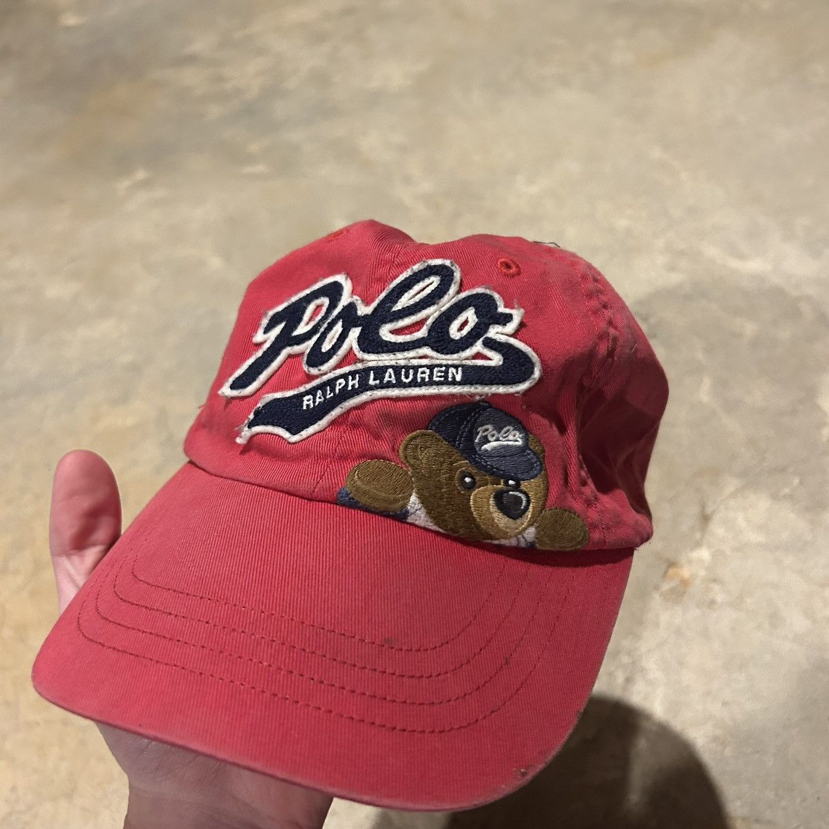Polo Ralph Lauren × Vintage Rare Vintage Polo Ralph Lauren Polo Bear Script Baseball Cap Size ONE SIZE - 3 Thumbnail