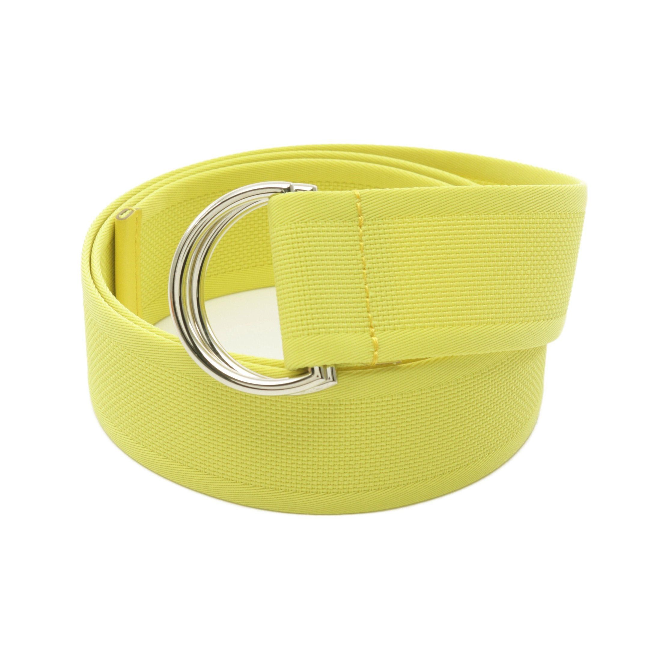 Hermes Hermes Belt Nylon Canvas Yellow-Green Size ONE SIZE - 1 Thumbnail