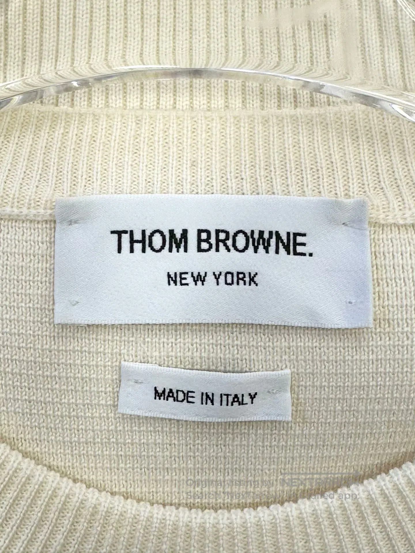 Thom Browne Thom Browne Off-white Side Stripe Knit Sweater| Size US XS / EU 42 / 0 - 3 Thumbnail