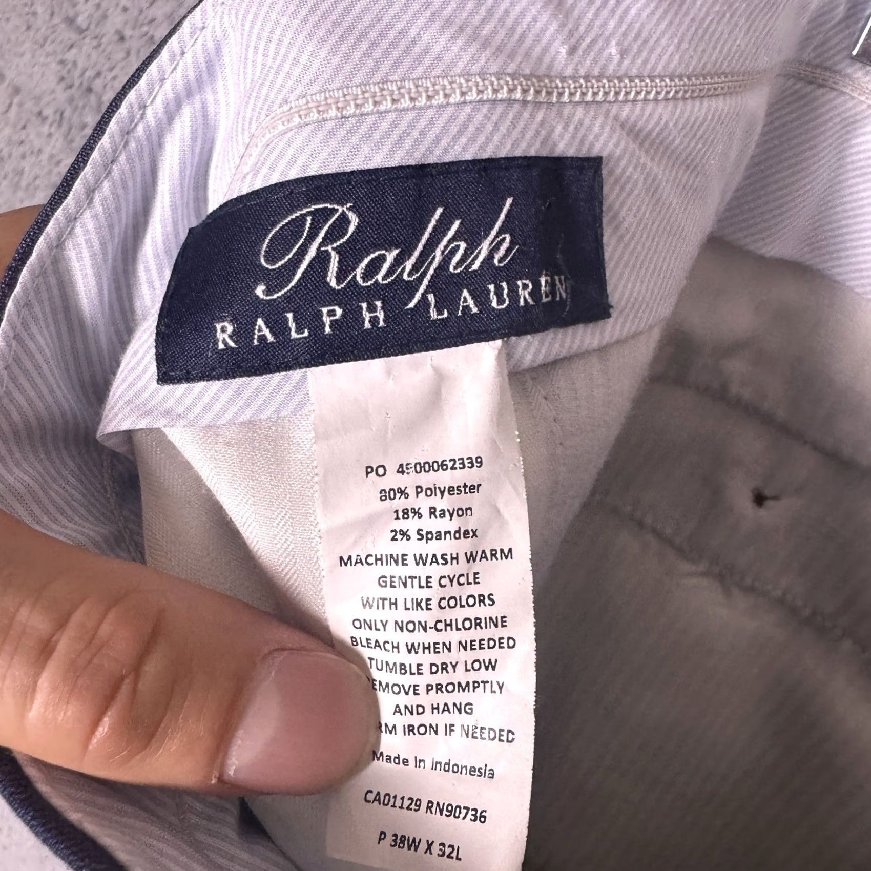 Ralph Lauren Ralph Lauren Dress Pants Mens 36x29 Slacks Trouser Windowpane Office Uncuffed Size US 36 / EU 52 - 5 Thumbnail