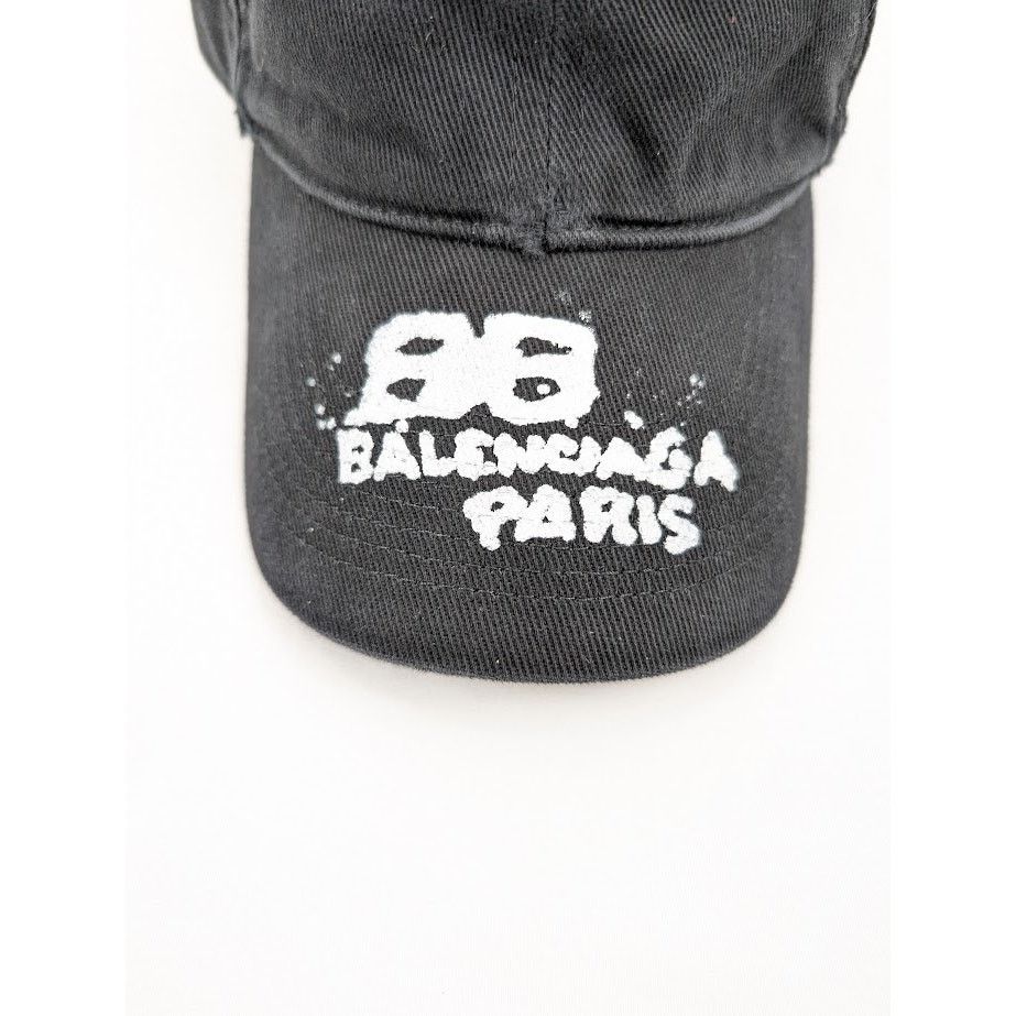 Balenciaga o1rshd1 Q: 2 / Size: L / Cotton Drill Dirty Paris Hat / Cap Size ONE SIZE - 3 Thumbnail