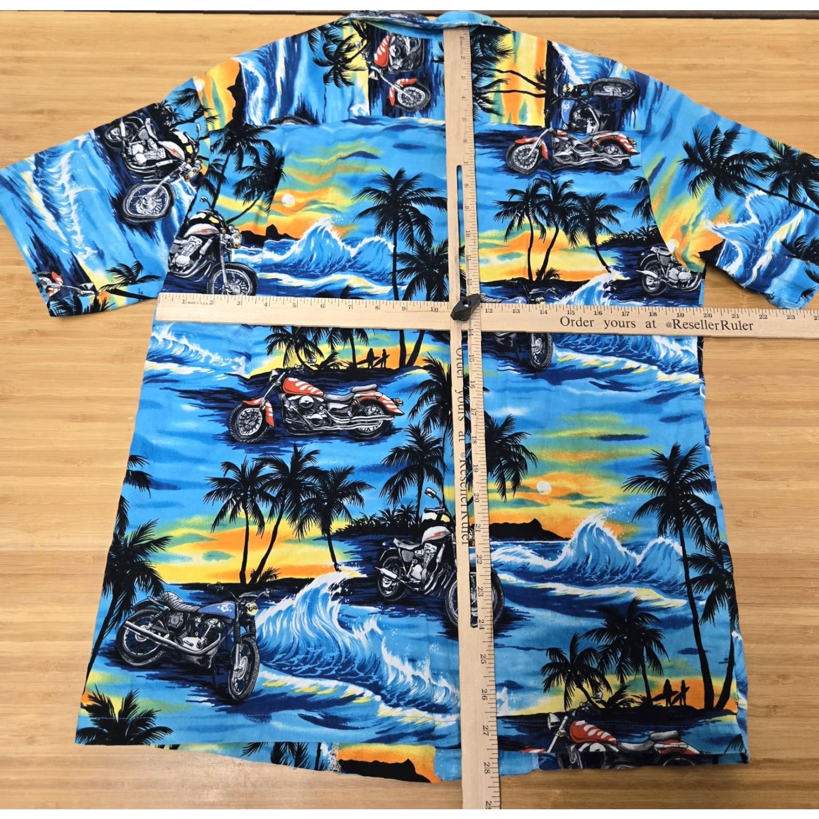 ALOHAS KY'S Shirt Mens Medium Blue Hawaiian Aloha Motorcycle Surf Made in Hawaii USA Size US M / EU 48-50 / 2 - 7 Thumbnail