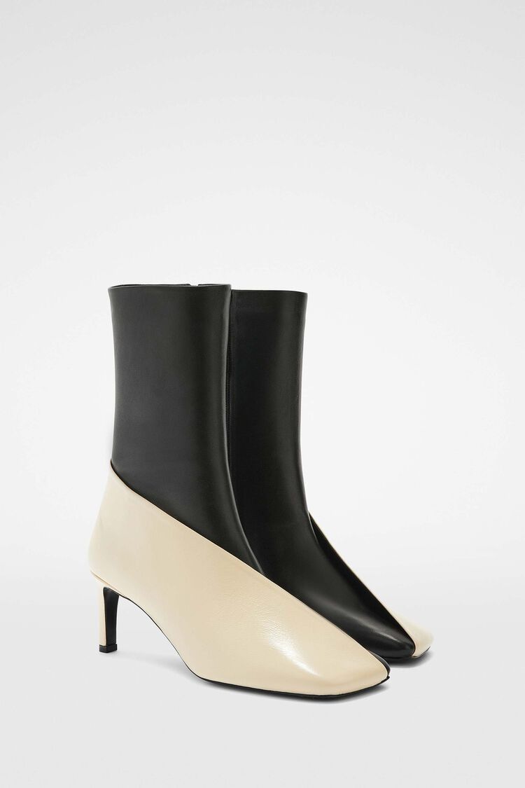 Jil Sander o1w1db10825 Ankle Boots in Black/Cream Size US 11 / IT 41 - 3 Thumbnail
