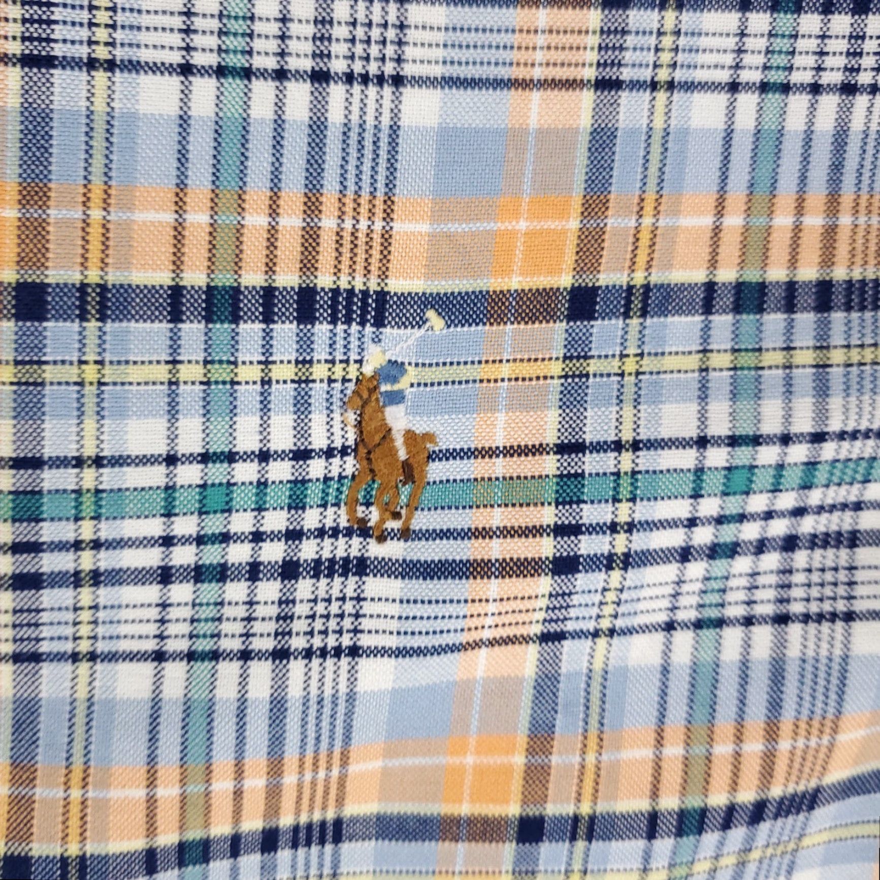 Ralph Lauren Ralph Lauren Shirt Mens XL Blue Plaid Pony Casual Button Up Long Sleeve Size US XL / EU 56 / 4 - 2 Thumbnail