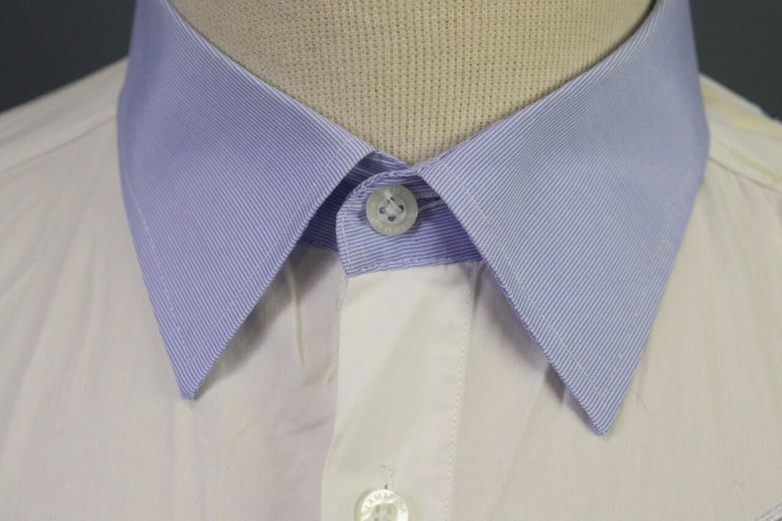 La Martina La Martina Buenos Aires White Cotton Collar Shirt Size L Size US L / EU 52-54 / 3 - 8 Thumbnail