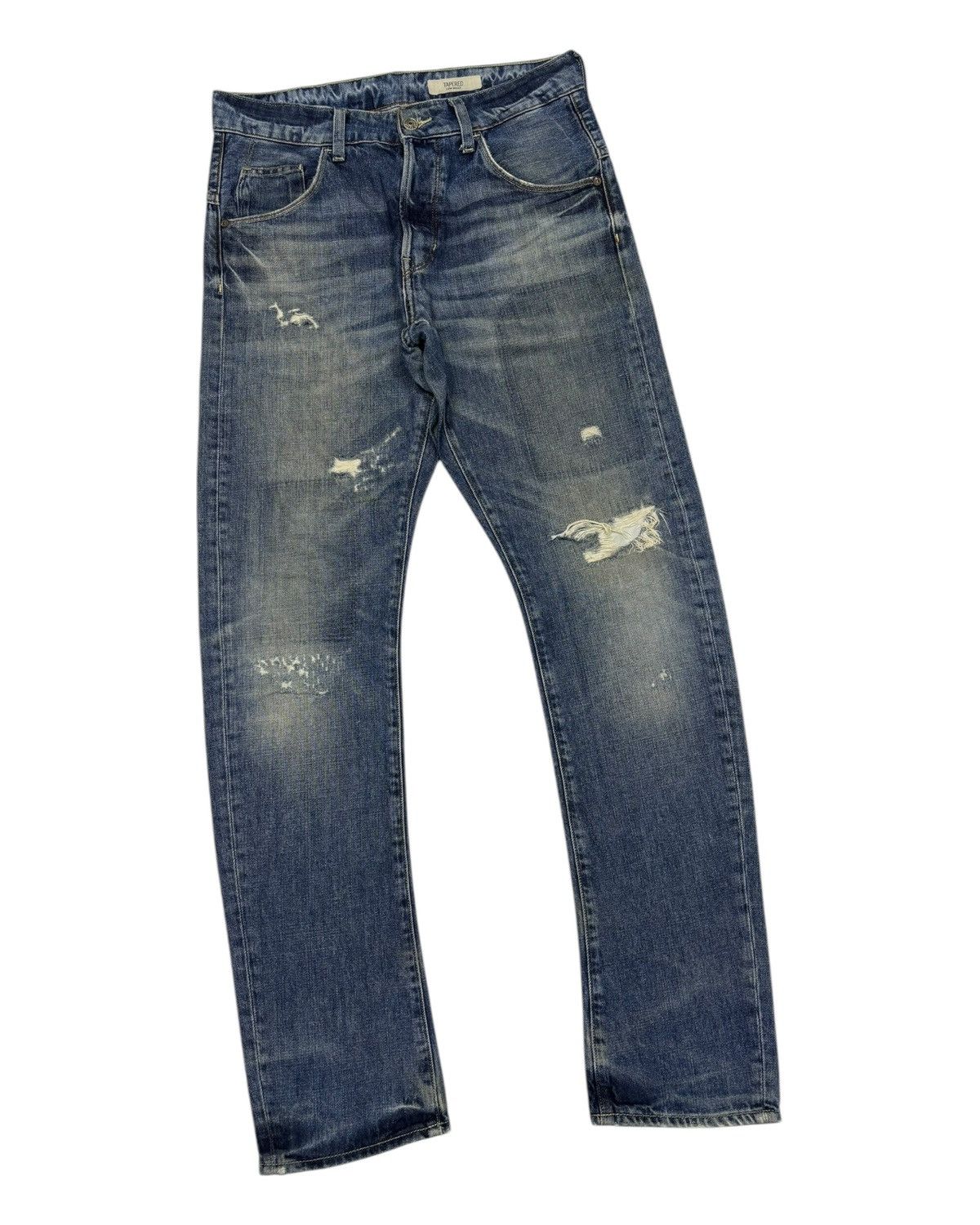 Japanese Brand × Jean × Kapital 🔥&DENIM PATCHWORK TAPERED JEANS LOW WAIST DENIM Size US 31 - 5 Thumbnail