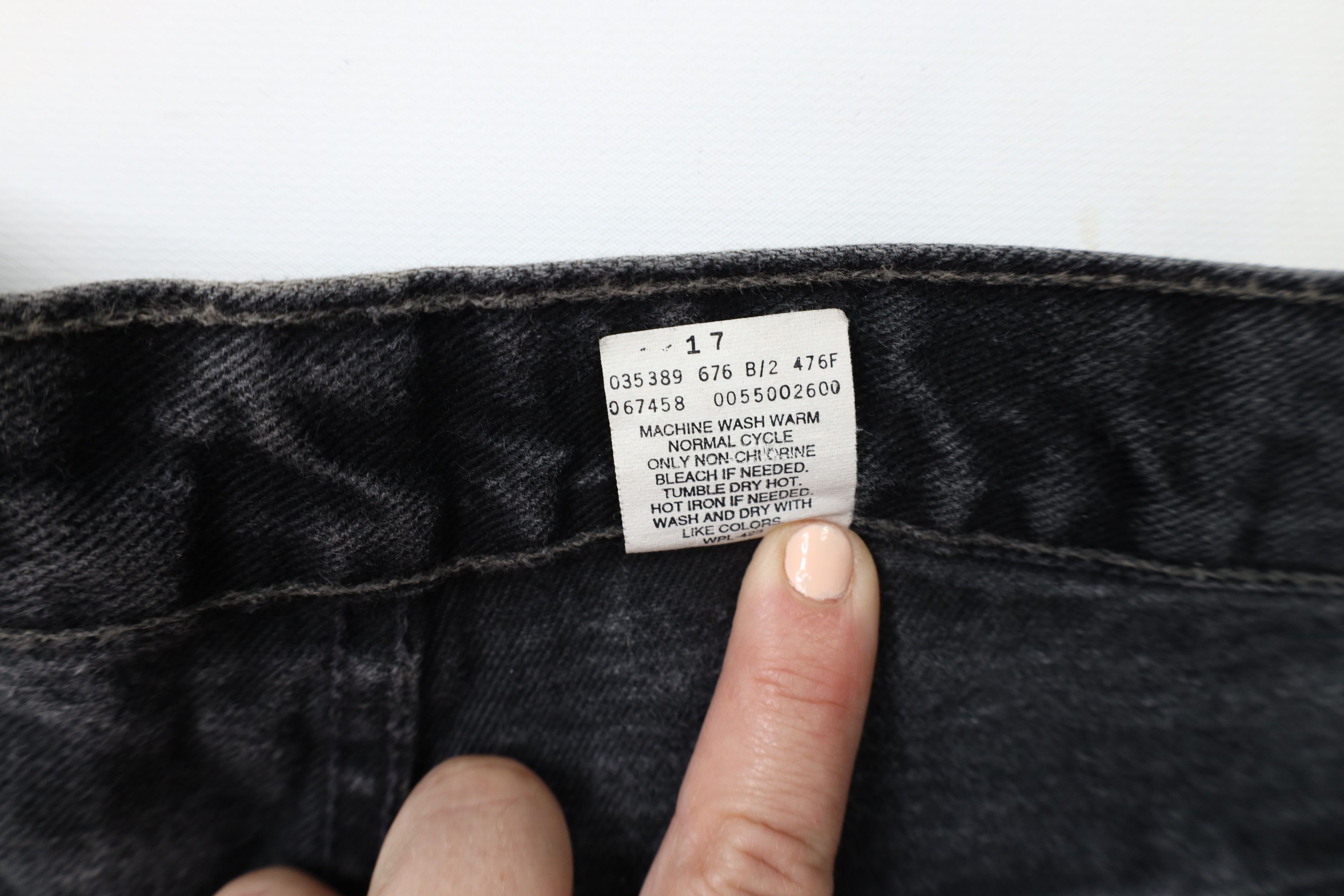 Levi's × Vintage Vintage 90s Levis 550 Relaxed Fit Denim Jeans Black Size US 38 / EU 54 - 7 Thumbnail