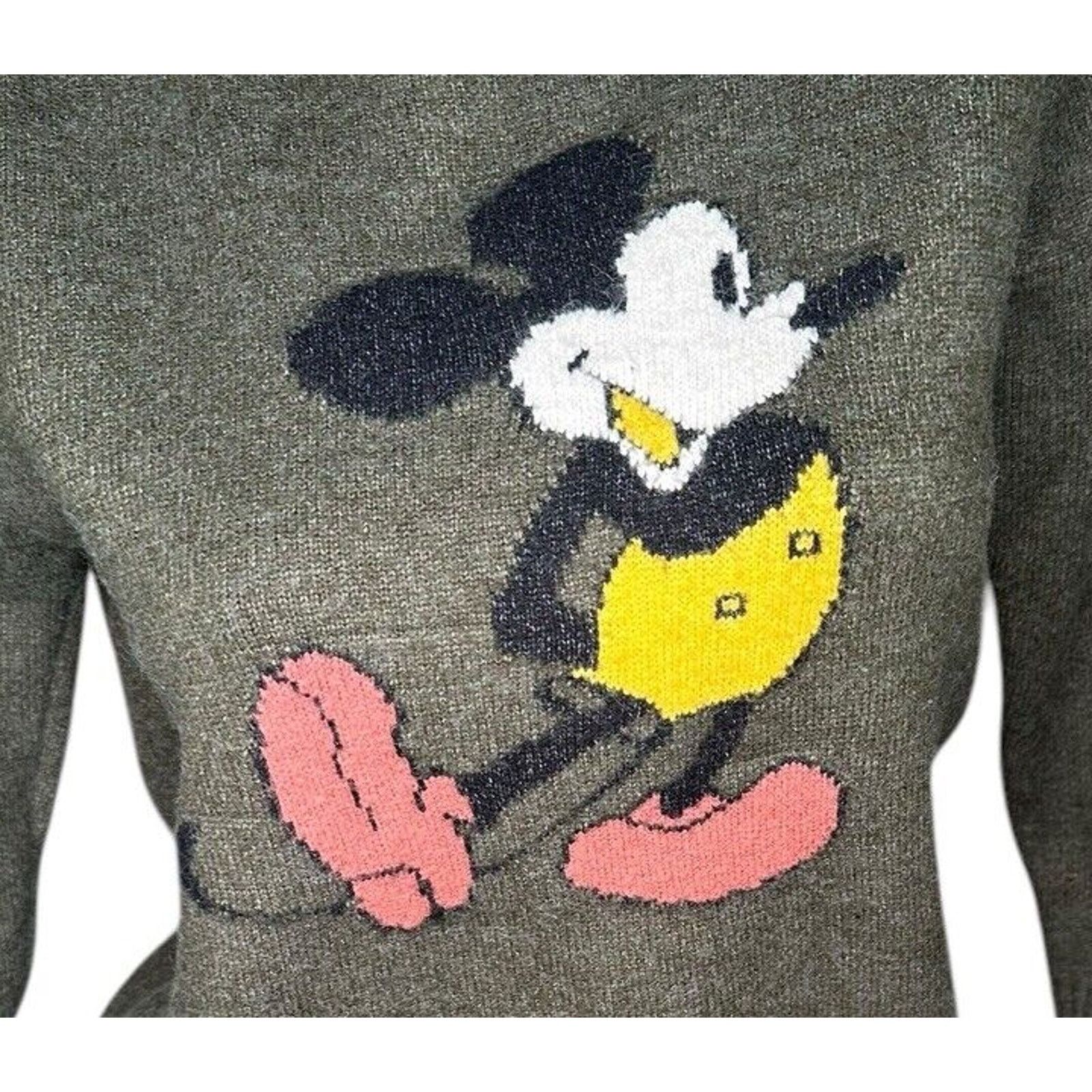 Disney Disney Mickey Mouse Green Tunic Sweater Side Slits Womens M? Size M / US 6-8 / IT 42-44 - 2 Thumbnail