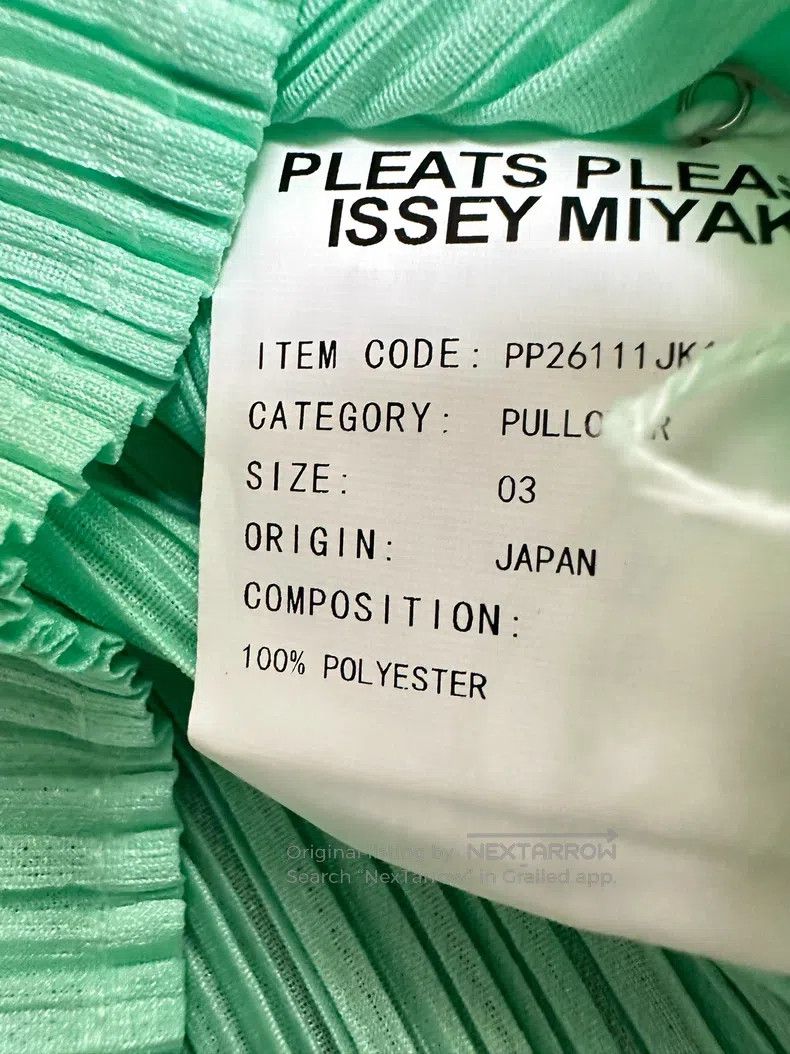 Issey Miyake Issey Miyake Green Long-Sleeve Top Size L / US 10 / IT 46 - 4 Thumbnail