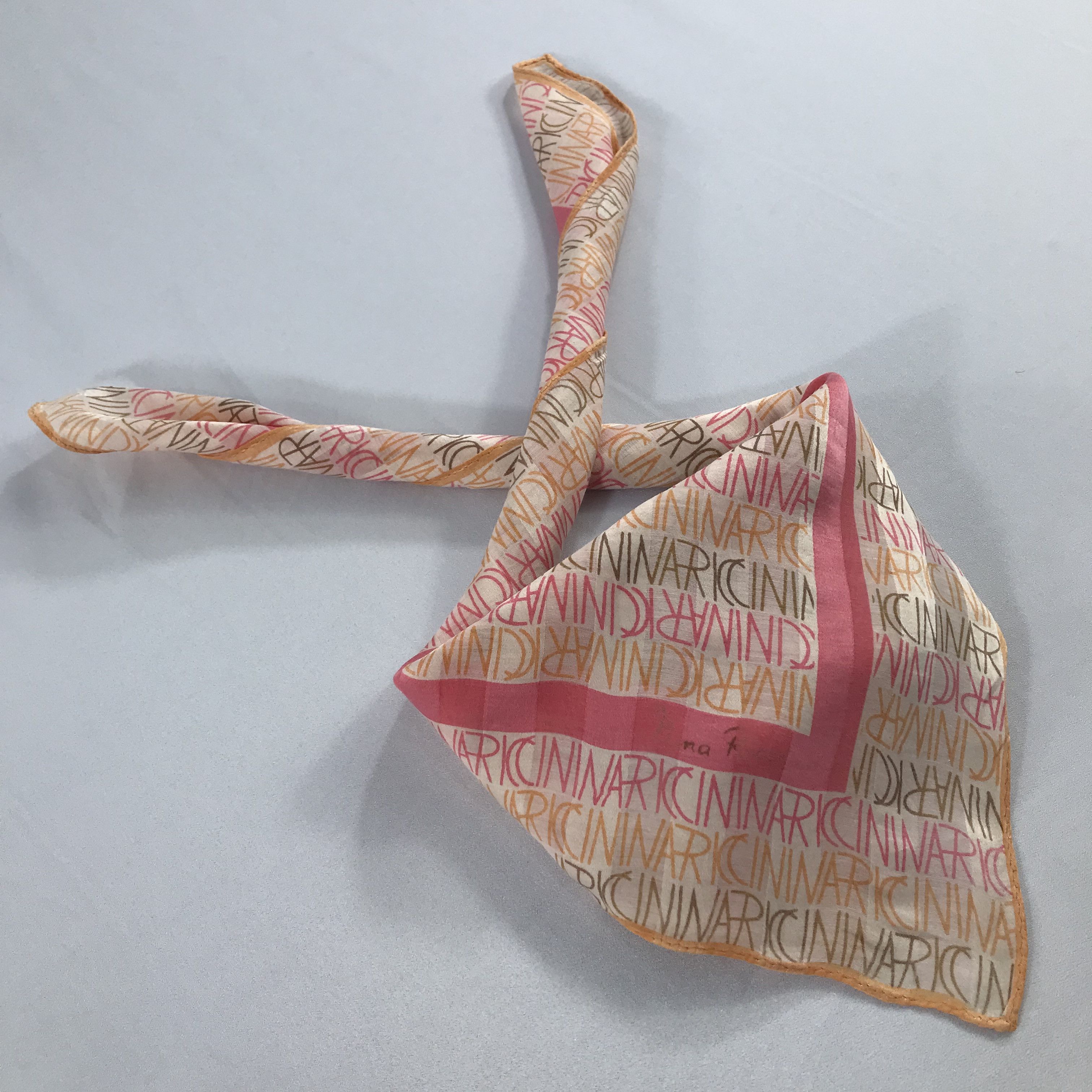 Nina Ricci × Vintage Nina Ricci Bandana / Handkerchief / Neckerchief - S2078 Size ONE SIZE - 4 Thumbnail