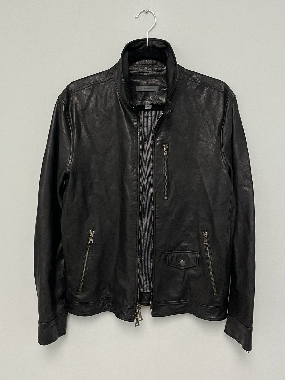 John Varvatos York Leather Jacket. size EU 48 USA 38 Size US M / EU 48-50 / 2 - 6 Thumbnail