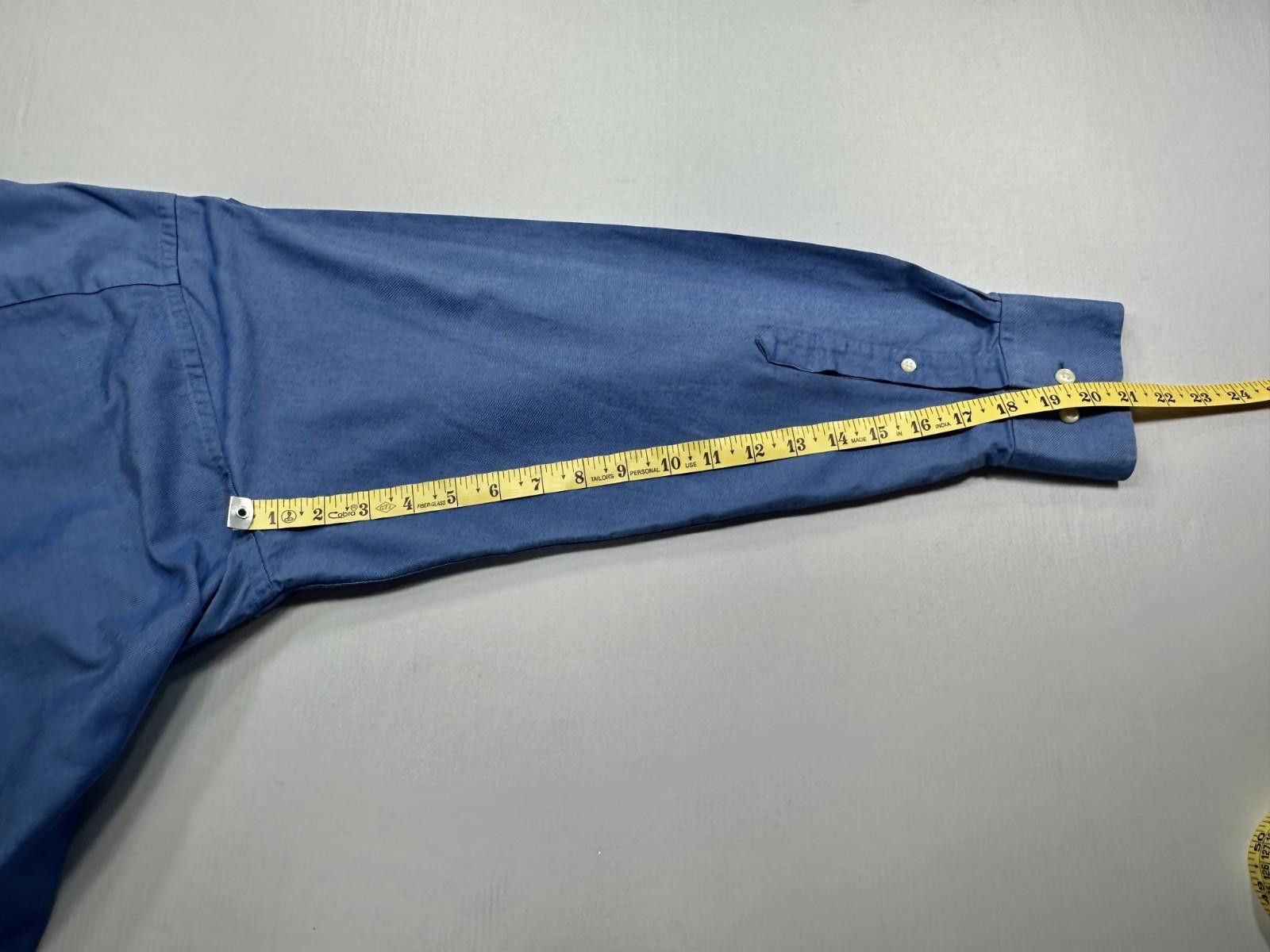 Nautica Nautica 100% Cotton Oxford Dress Shirt Blue Mens 17.5-34/35 Size 44R - 7 Thumbnail