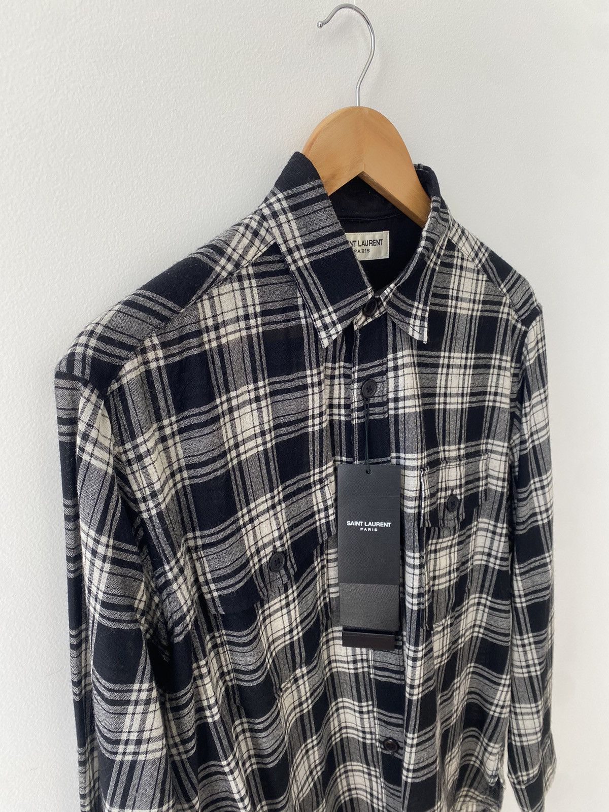 Saint Laurent Paris Saint Laurent Paris Wool Shirt Size US S / EU 44-46 / 1 - 3 Thumbnail