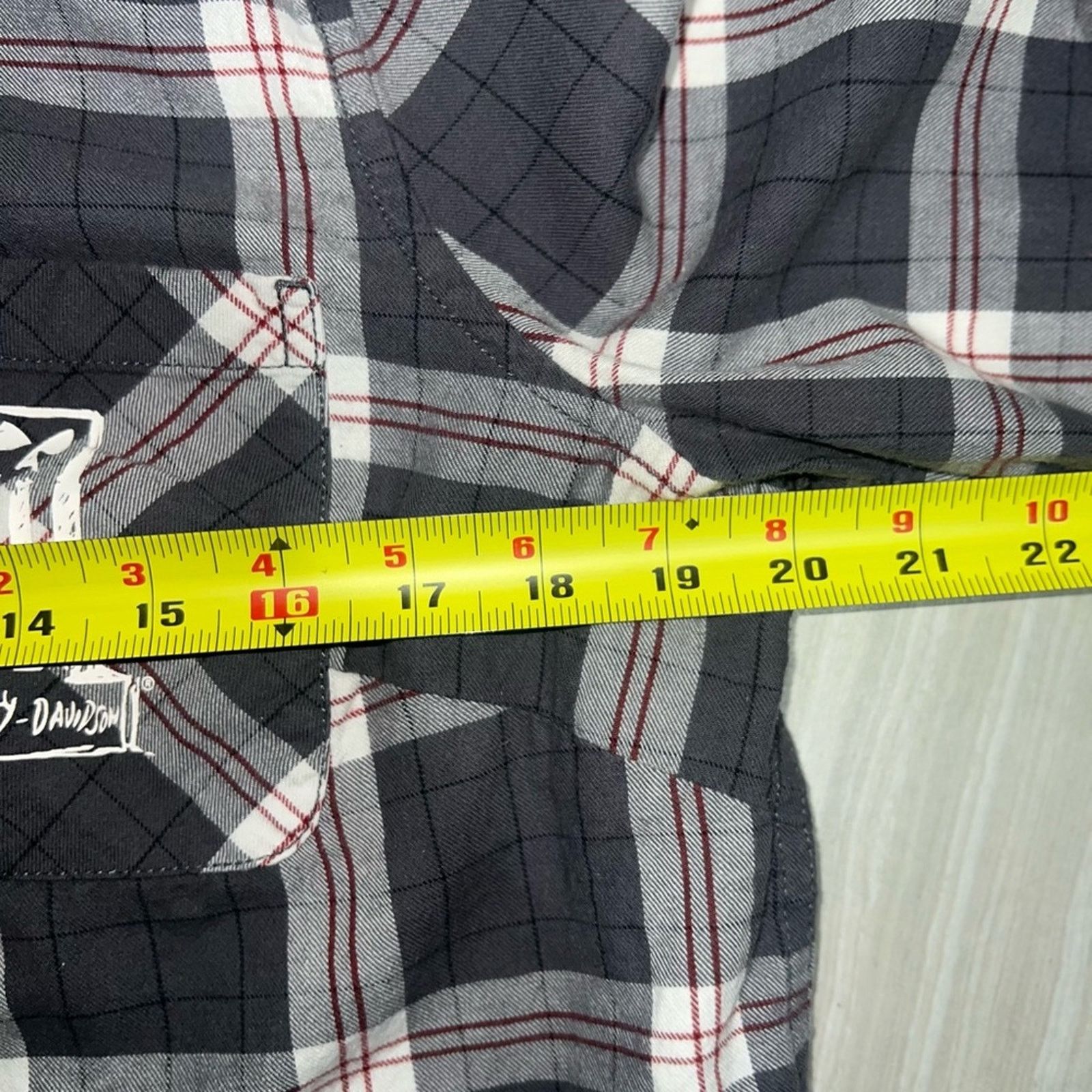 Harley Davidson Harley-Davidson Plaid White & Black Button-Up Shirt Size US L / EU 52-54 / 3 - 6 Thumbnail