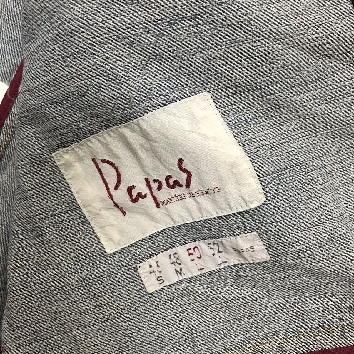 Japanese Brand Vintage Distressed Papas Tartan Neck Chore Jacket Denim Size US M / EU 48-50 / 2 - 16 Thumbnail
