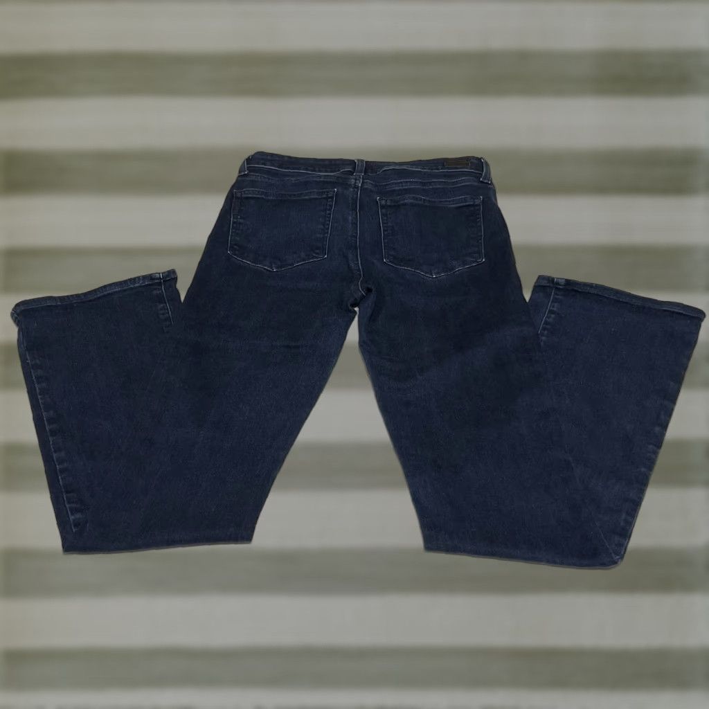 Paige PAIGE Jeans Womens 28x30 Blue Dark Wash Bootcut Stretch Denim Slim Solid Zip Regular Inseam 30in Mid Rise 8.5-10.5in Mexico Boys Girls Mens Womens Size 28" / US 6 / IT 42 - 1 Thumbnail