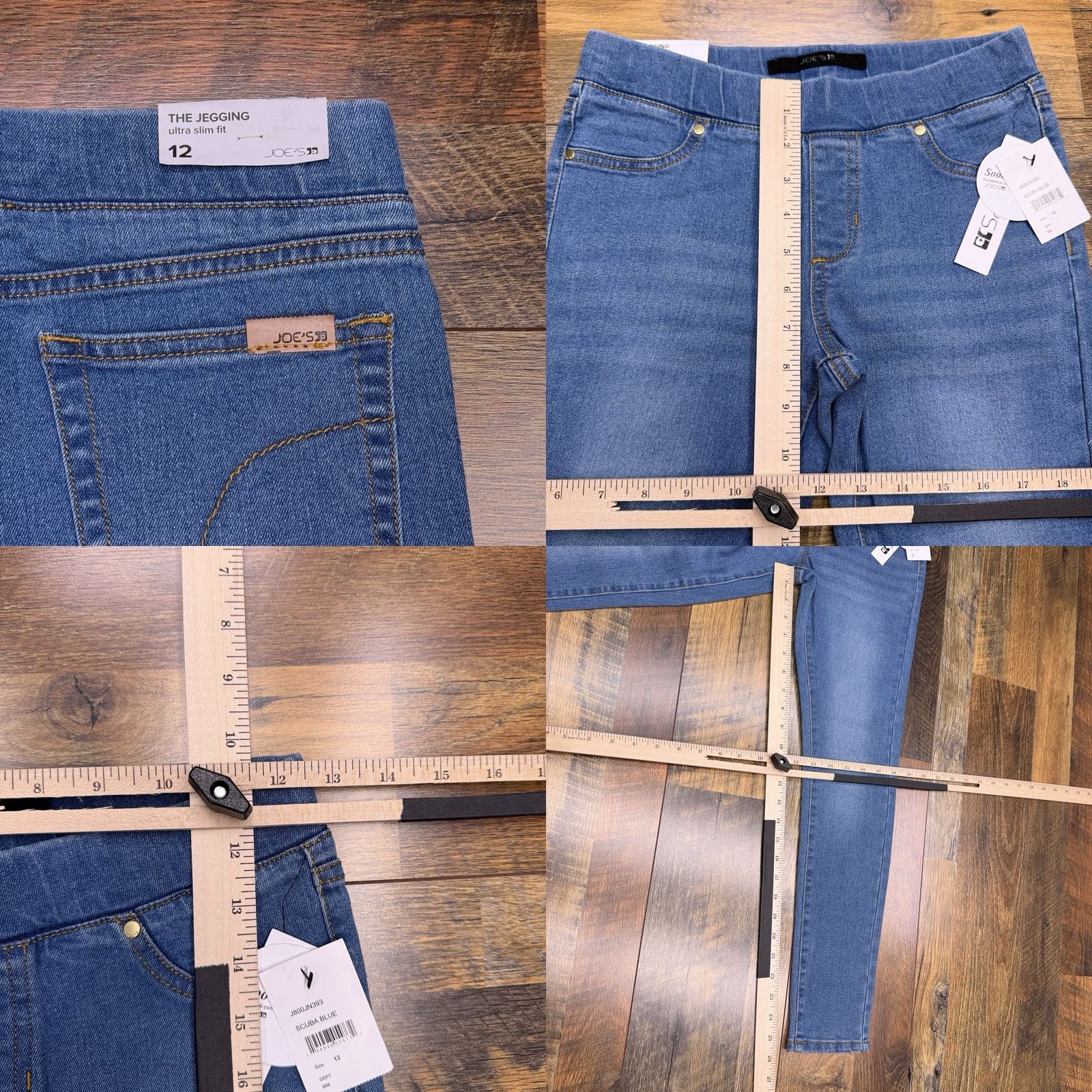 Vintage Joe's Jeans Jegging Womens 12 Low Rise Stretch Slim Jeans Blue 25 In Inseam Logo Size 34" / US 12 / IT 48 - 8 Thumbnail