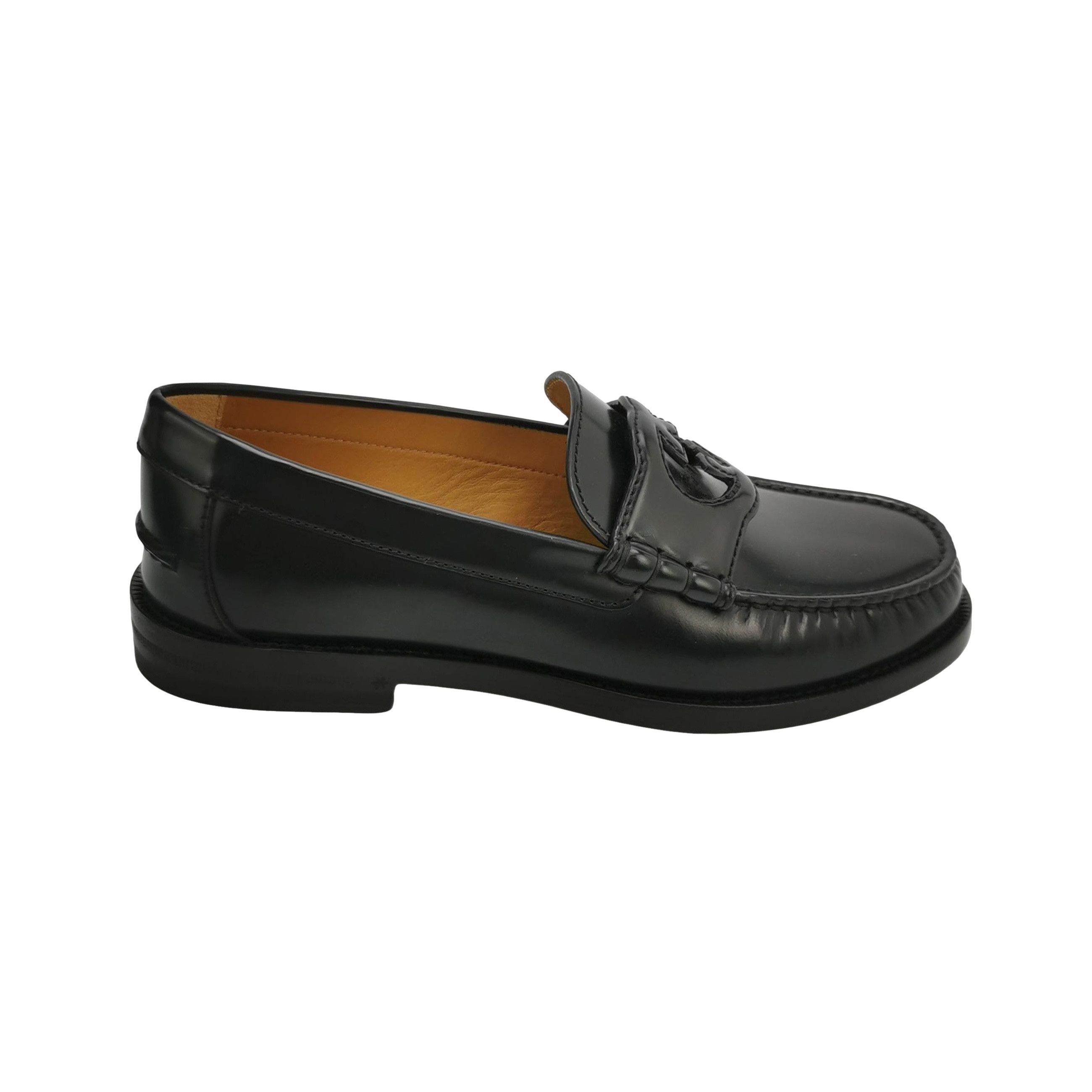 Gucci Gucci Interlocking GG Leather Loafers US 6 Size US 6 / EU 39 - 1 Thumbnail