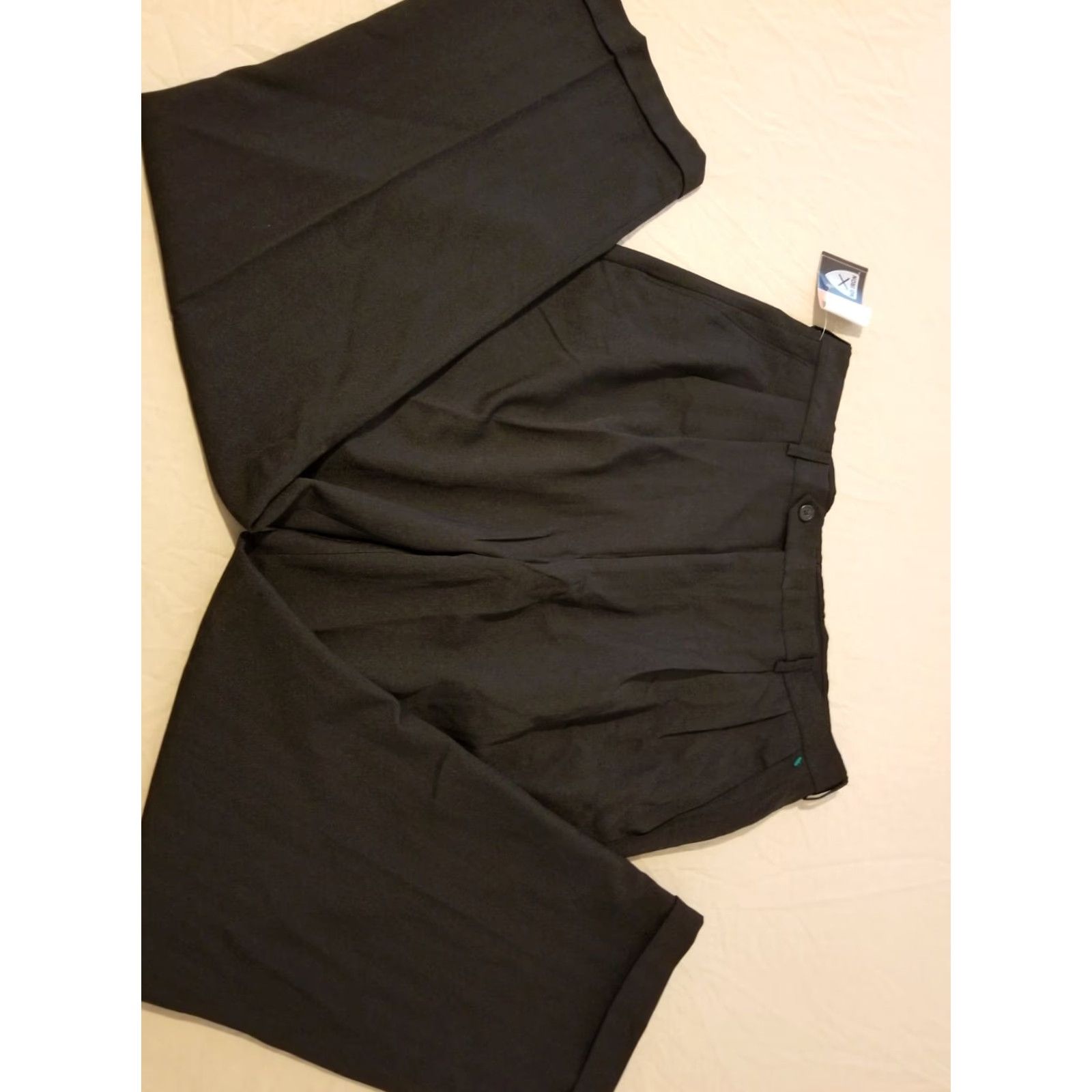 Haggar Haggar Mens Dress Pants 36x30 Black Slacks Khaki Chino Trousers Regular Inseam 30 in Pants Size US 36 / EU 52 - 4 Thumbnail