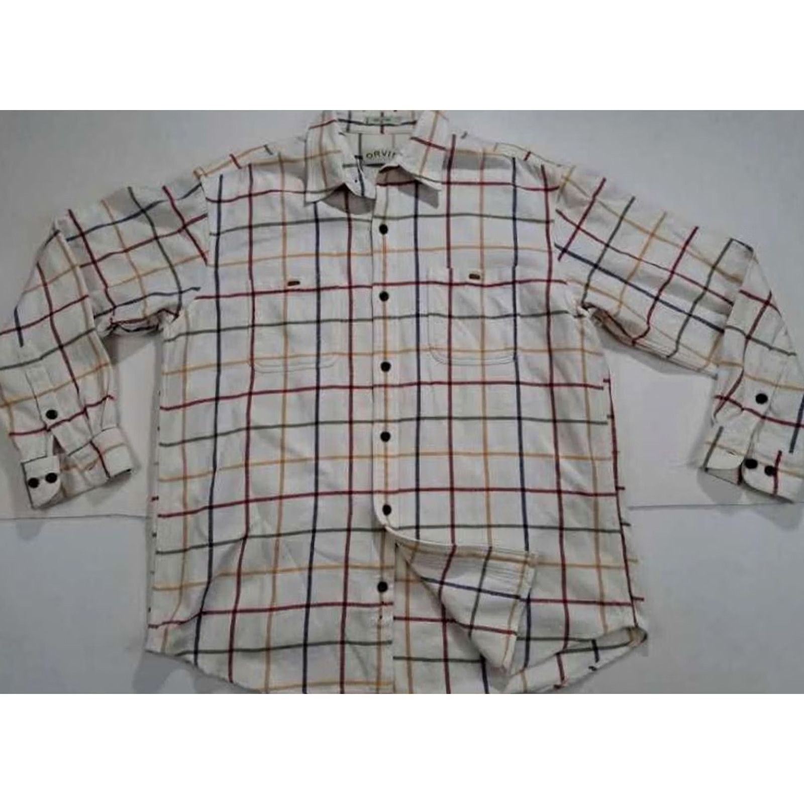 Orvis Orvis Full Button White Chex #100 Cotton Shirt XL Size EUC Size US XL / EU 56 / 4 - 2 Thumbnail