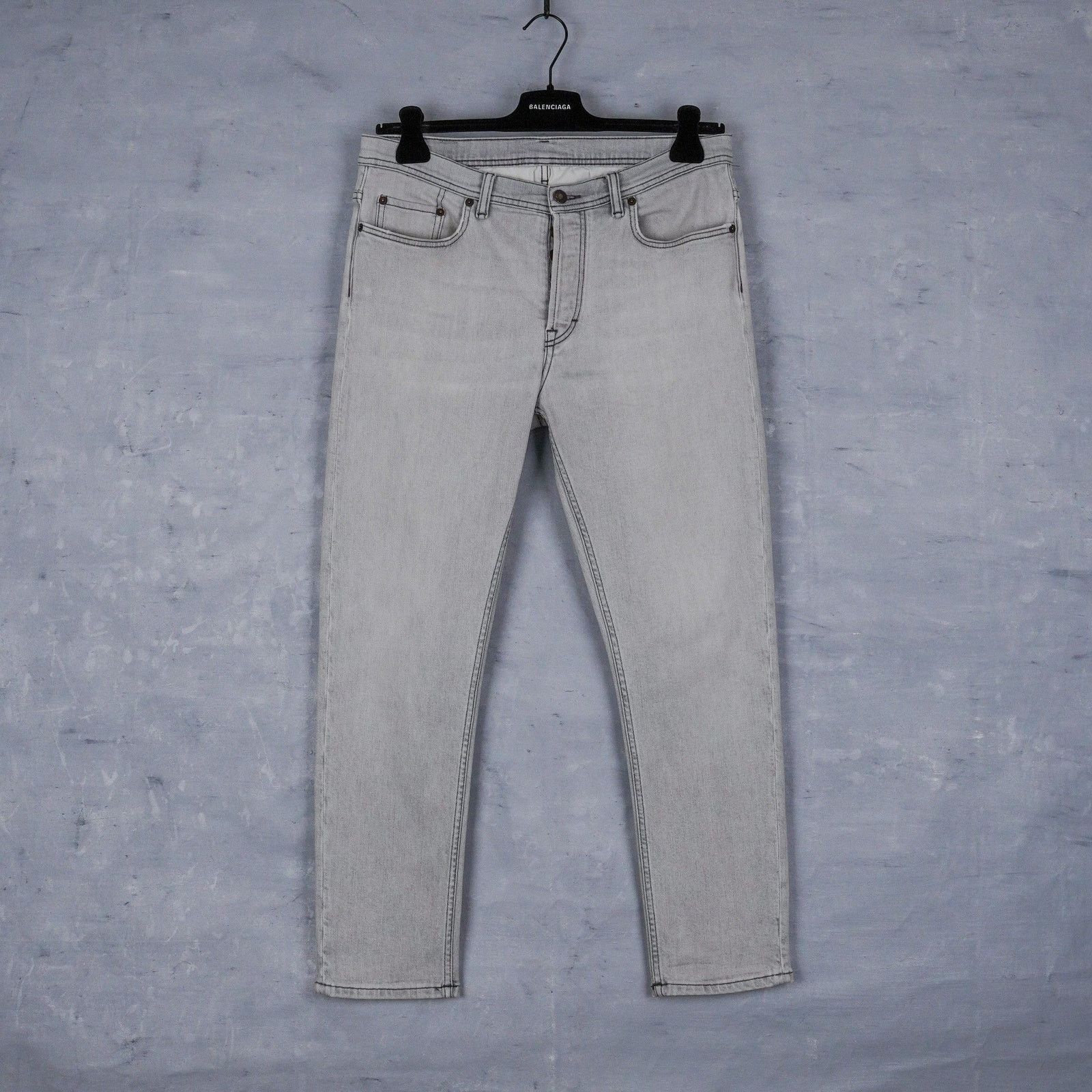Acne Studios Acne studios river stone gray denim slim fit jeans pants Size US 32 / EU 48 - 1 Thumbnail
