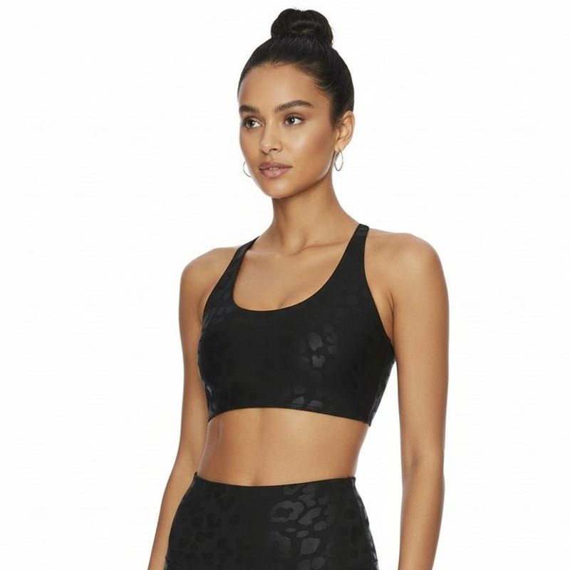 Beach Riot Beach Riot Black Leopard Spot Pattern Print Rocky Top, XS Size ONE SIZE - 1 Thumbnail