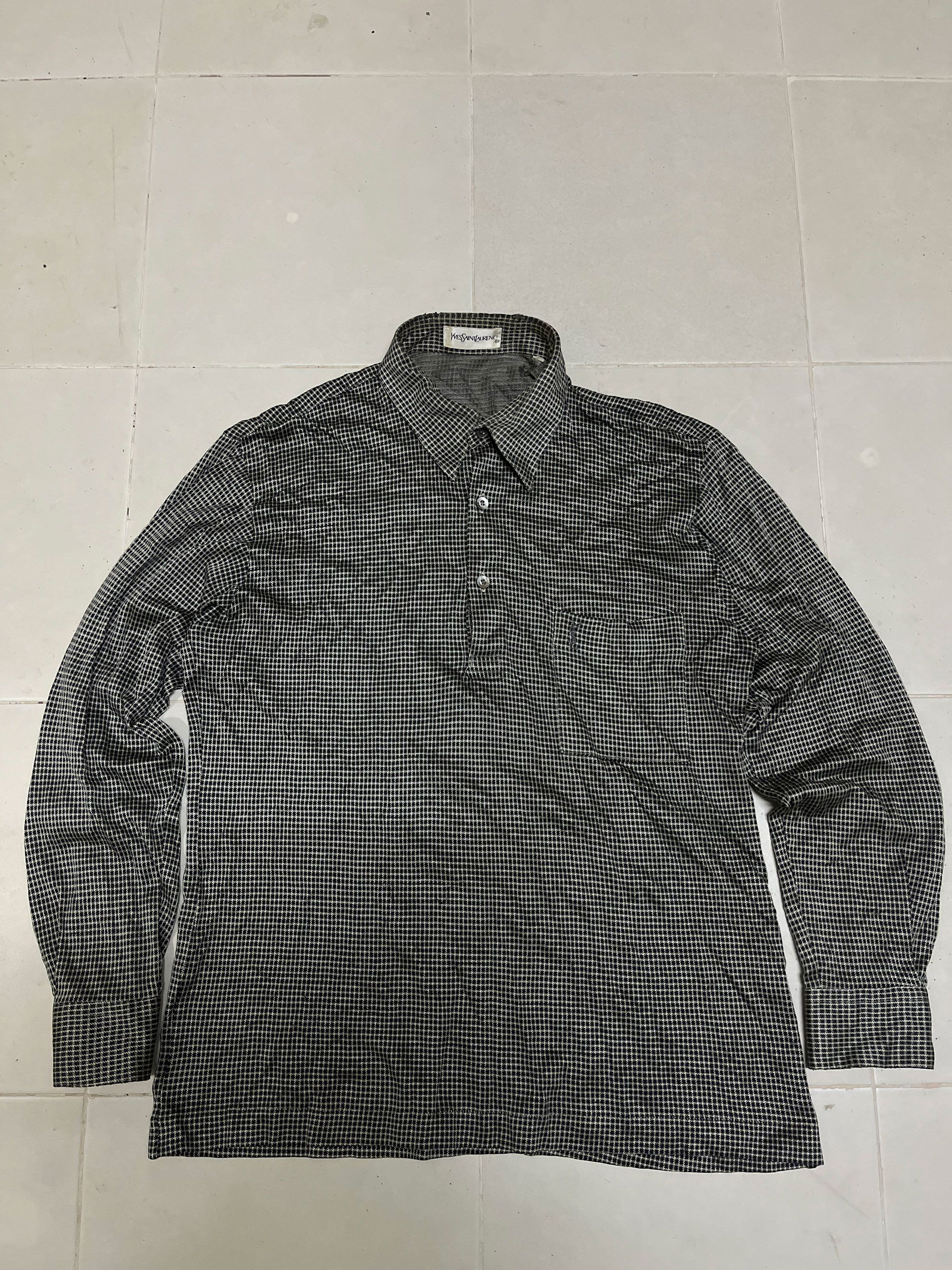 Vintage × Yves Saint Laurent Vintage YSL Japan 80s 90s 70s Retro Long Sleeve Collared Size US M / EU 48-50 / 2 - 1 Thumbnail