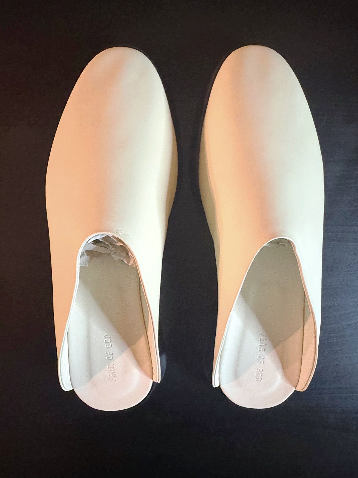 Fear of God Fear of God Lemon Creme Backless Mules Size US 10 / EU 43 - 7 Thumbnail