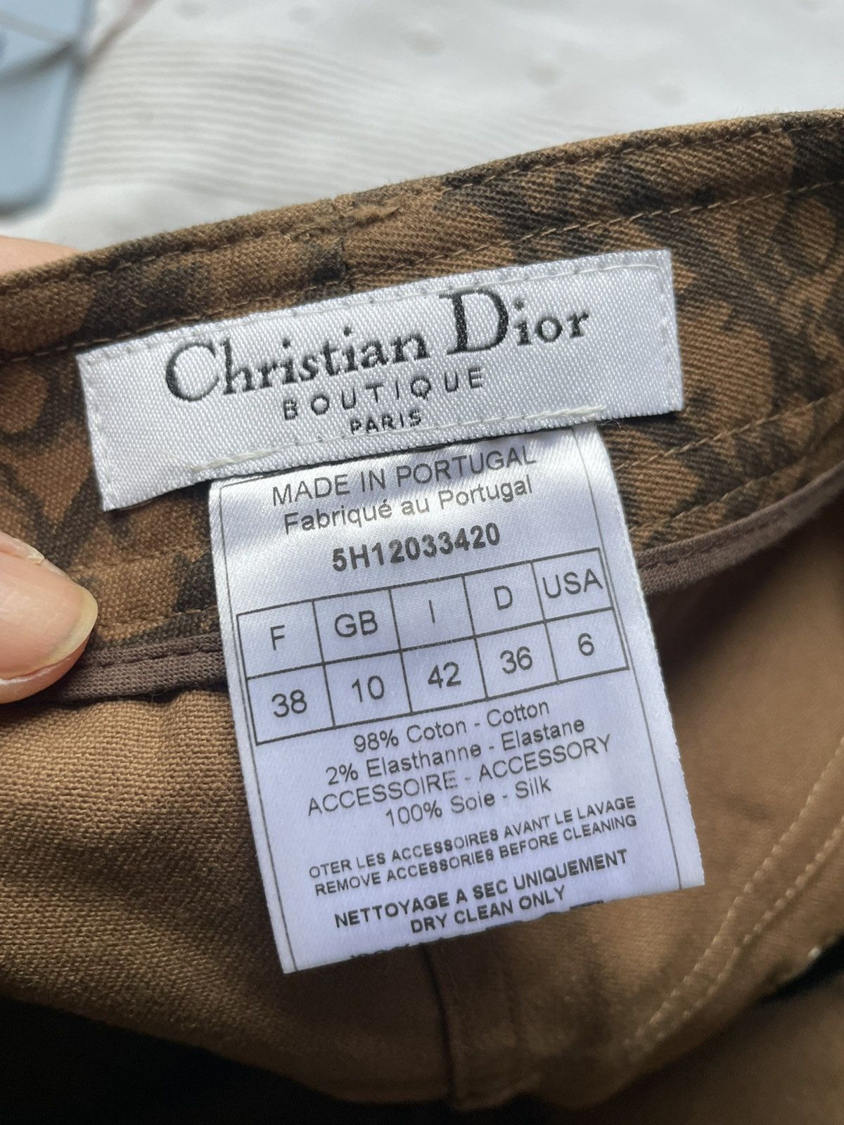 Dior CHRISTIAN DIOR MONOGRAM OBLIQUE SKIRT Size 27" / US 4 / IT 40 - 6 Thumbnail