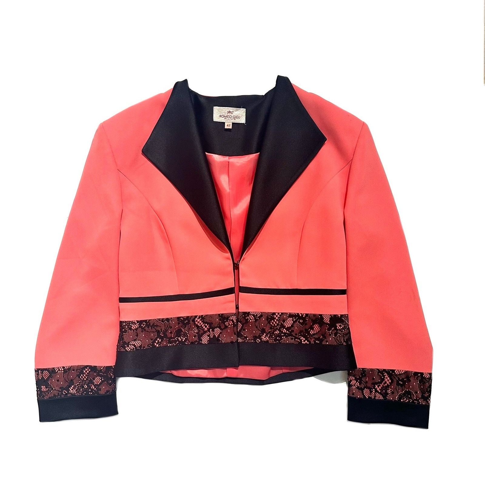 Romeo Gigli Romeo Gigli y2k salmon black ceremonial 2 pcs suit dress Size M / US 6-8 / IT 42-44 - 3 Thumbnail
