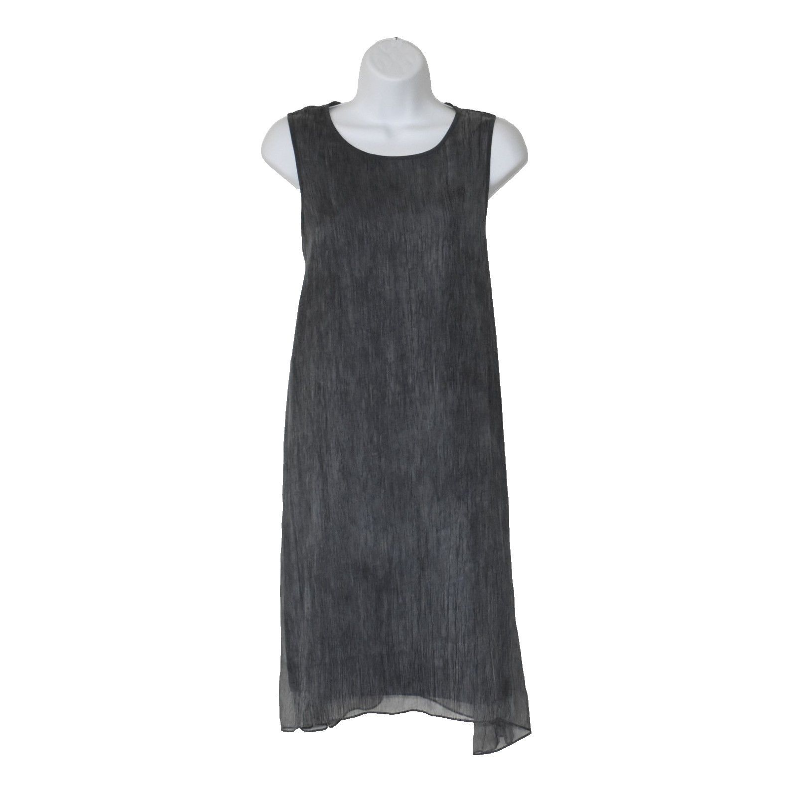 Eileen Fisher EILEEN FISHER High/ Low Bottom Sheer Silk Shift Dress M $378 Size M / US 6-8 / IT 42-44 - 1 Thumbnail