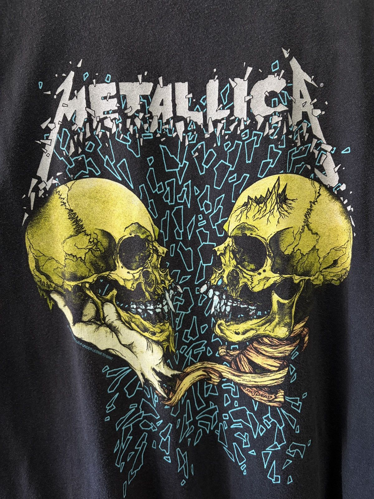 Giant Metallica 1994 Pushead Sad But True Giant Tag L Faded Size US L / EU 52-54 / 3 - 3 Thumbnail