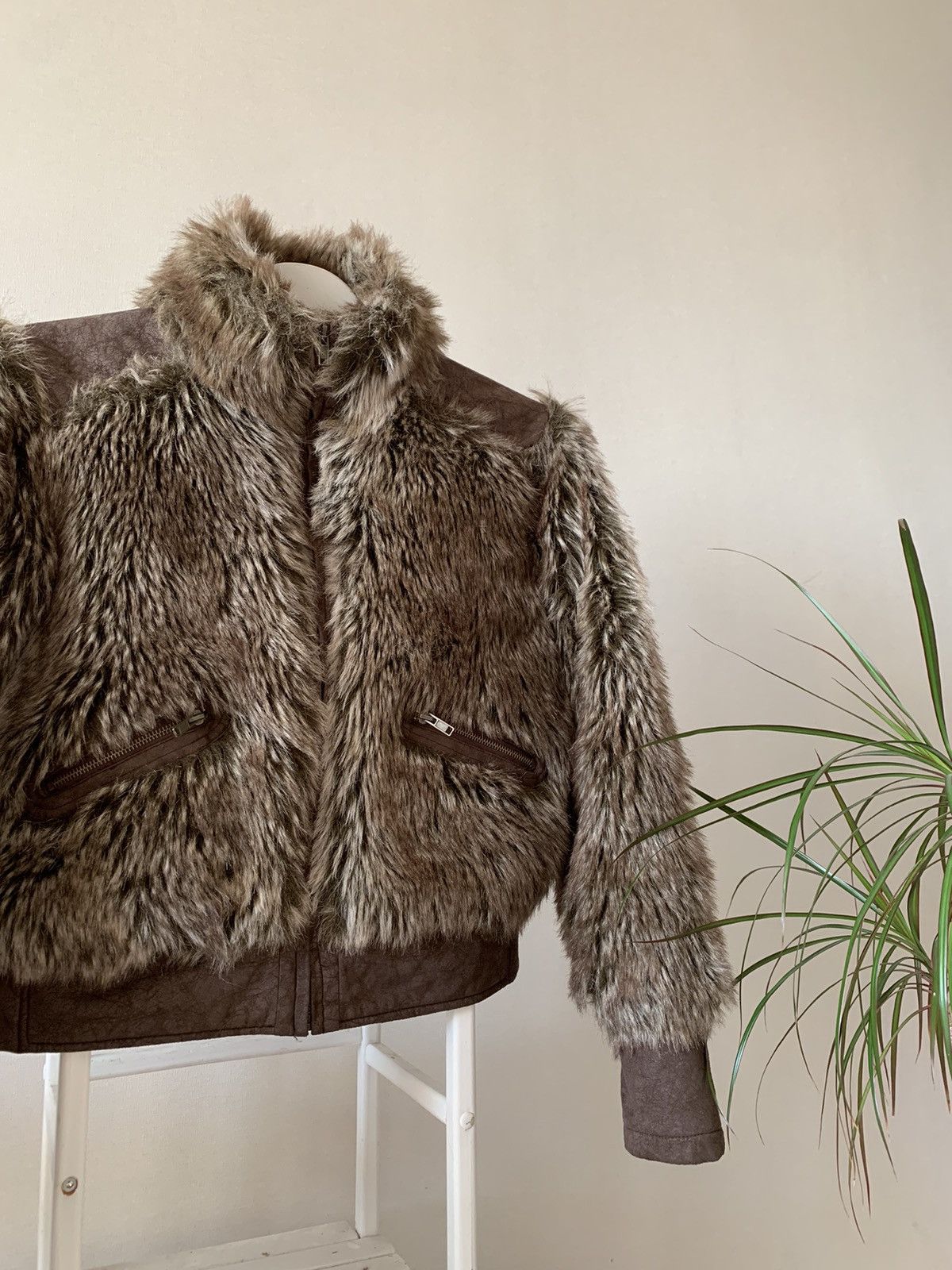 Hysteric Glamour × Japanese Brand × Le Grande Bleu (L.G.B.) Fuzzy MK One wmns Y2K Fur jacket ifsixwasnine LGB styled Size US M / EU 48-50 / 2 - 2 Thumbnail