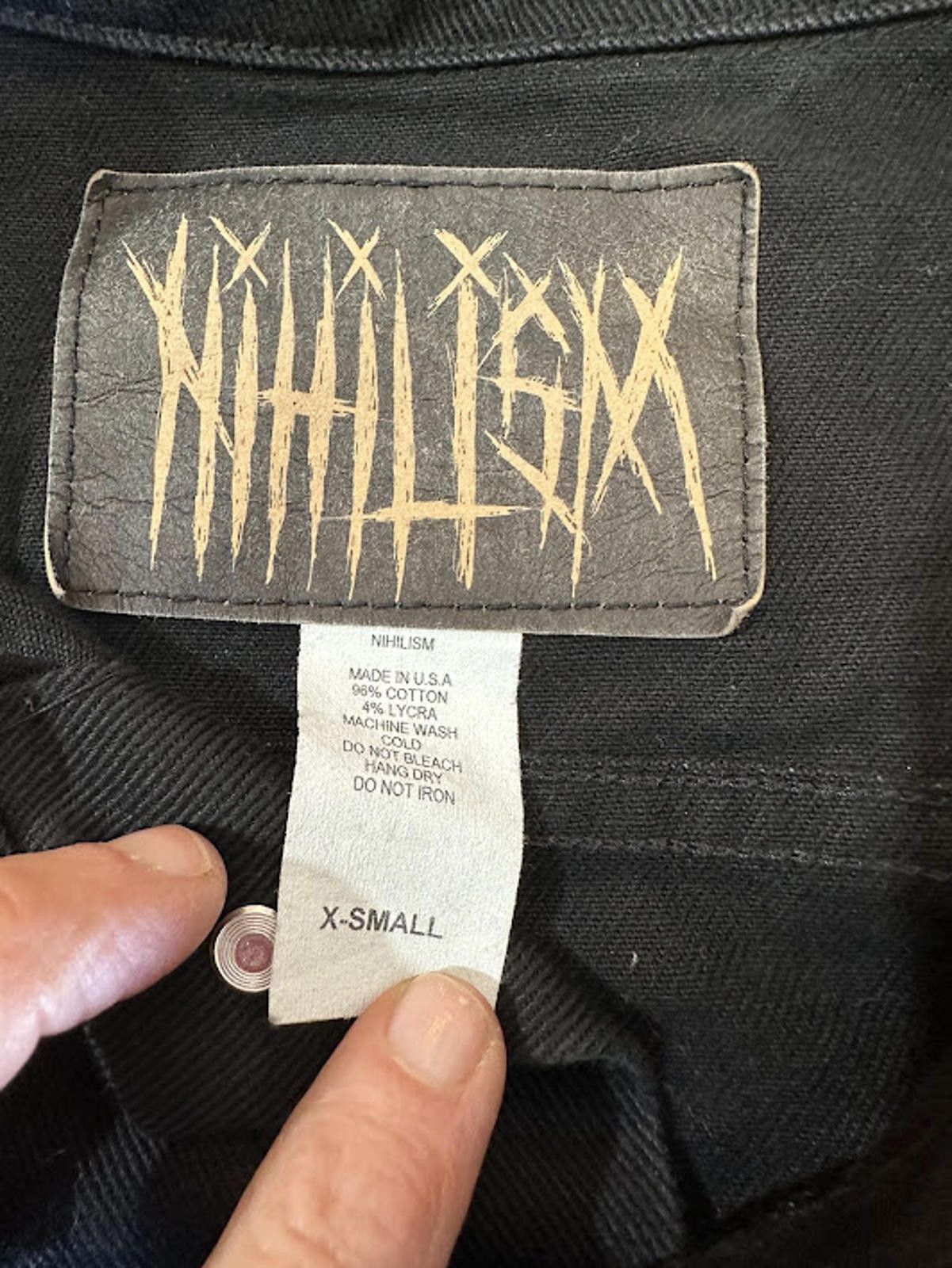 Other Nihilism Black Denim Jacket USA XS Size XS / US 0-2 / IT 36-38 - 3 Thumbnail