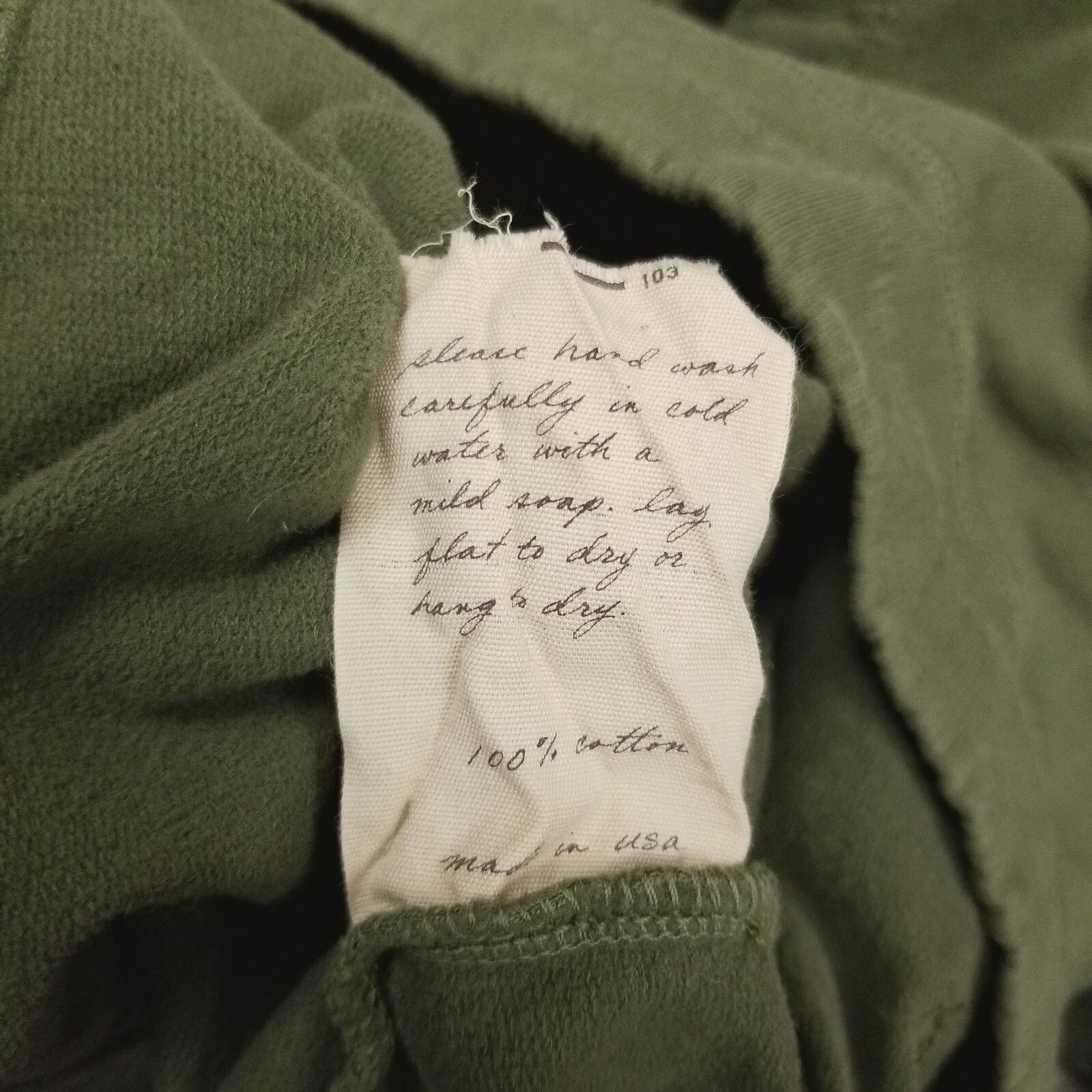 Other Raquel Allegra Crop Hoodie Army Green Sz Small Size S / US 4 / IT 40 - 8 Thumbnail