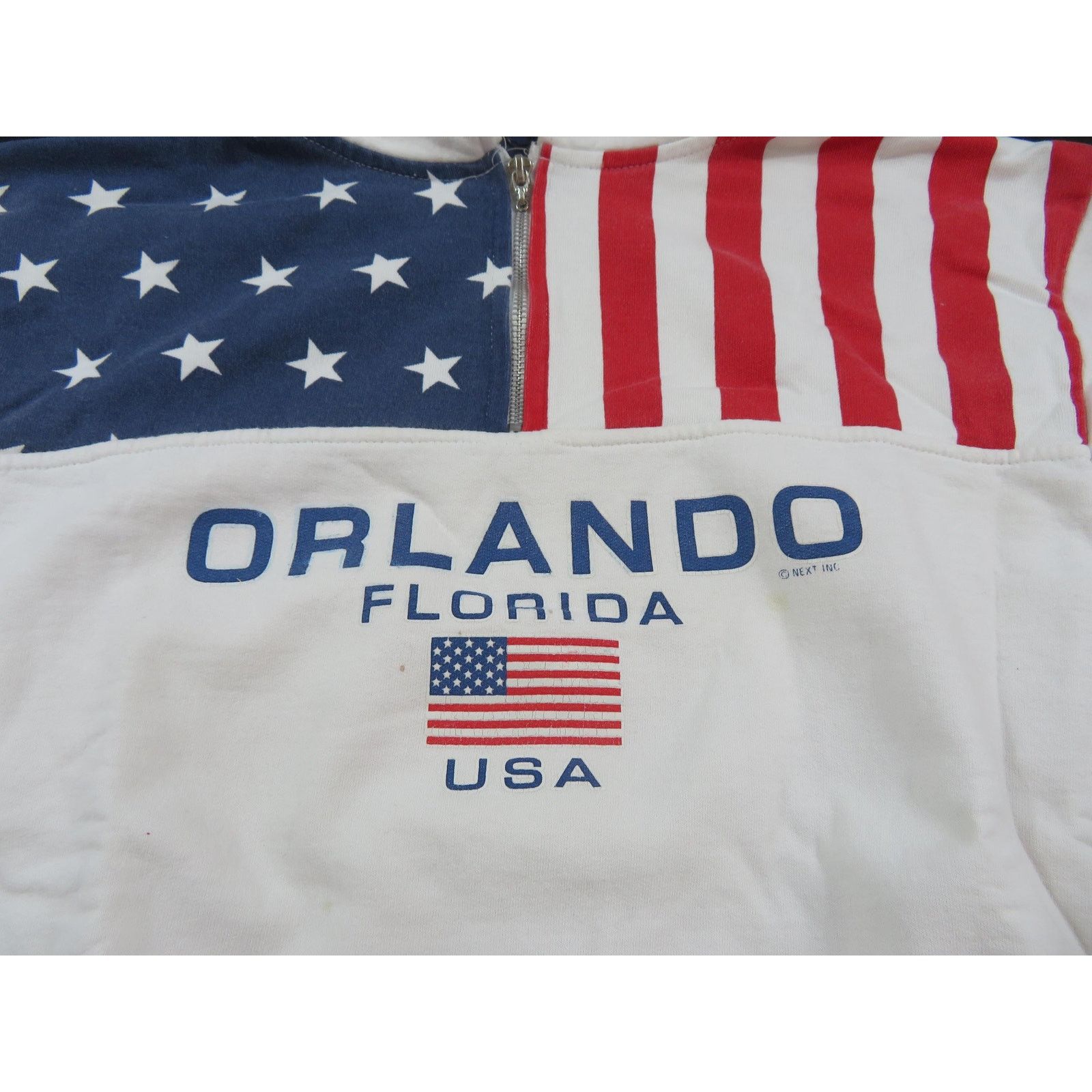 Other Orlando Florida Sweatshirt Patriotic American Flag L 1990s Size US L / EU 52-54 / 3 - 3 Thumbnail
