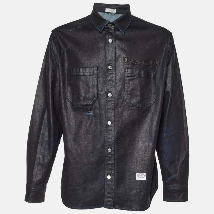 Dior Dior x Cactus Jack Waxed Denim Shirt Size US M / EU 48-50 / 2 - 1 Thumbnail